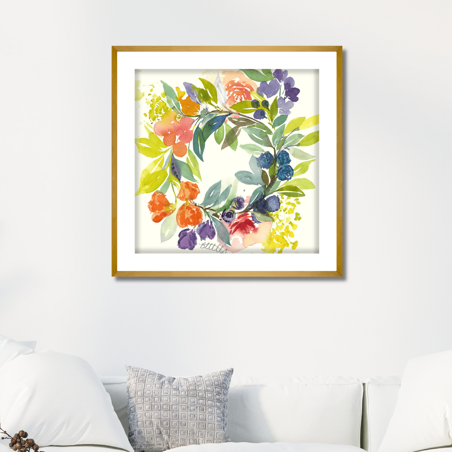Floral Blooms Wreath, The Fine Art Print - Brooke Zitting, LLC