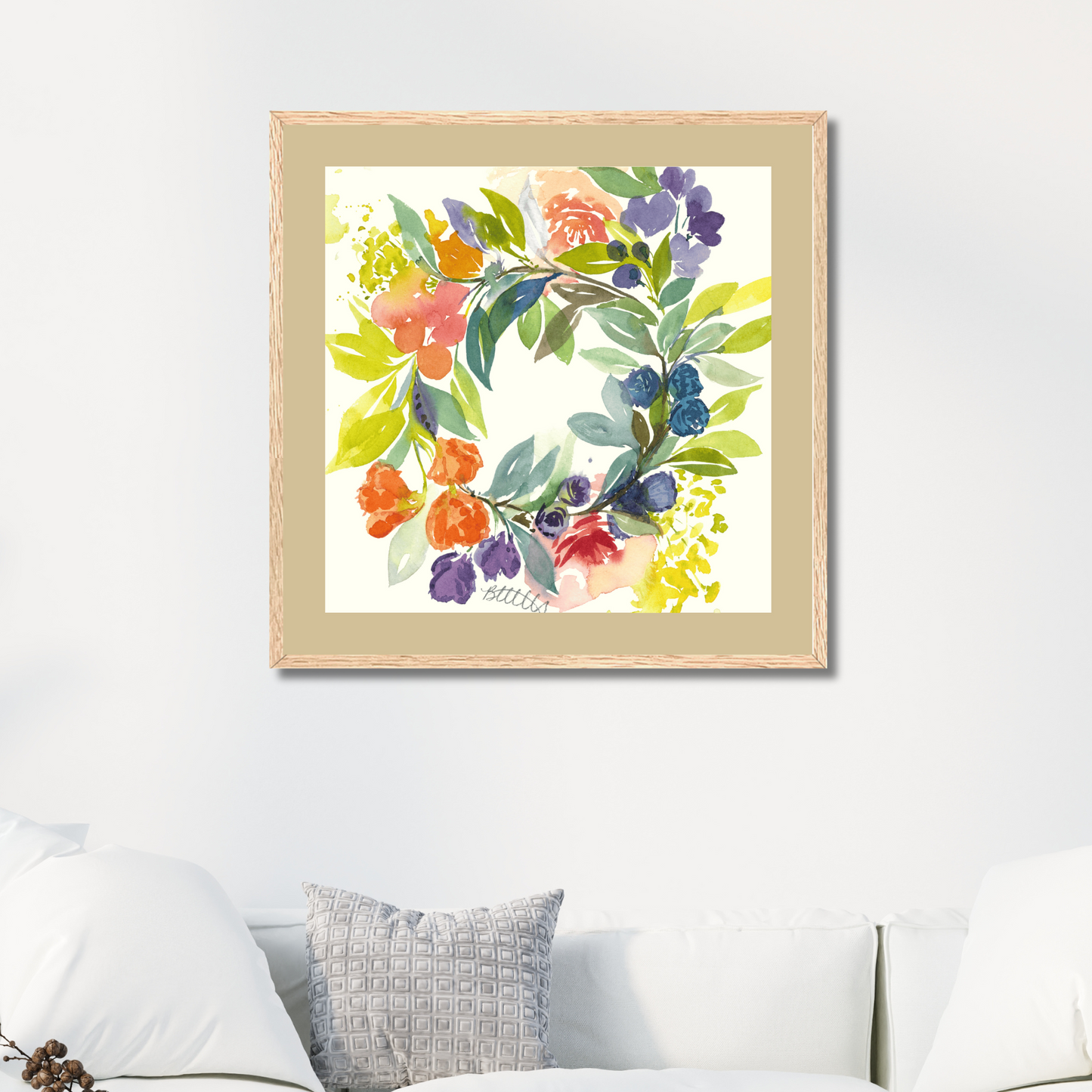 Floral Blooms Wreath, The Fine Art Print - Brooke Zitting, LLC