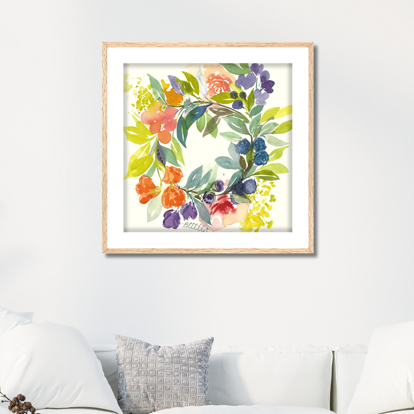 Floral Blooms Wreath, The Fine Art Print - Brooke Zitting, LLC