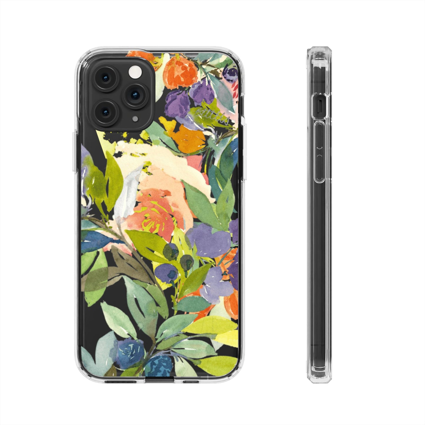 Clear Phone Case with Floral Blooms Design - Brooke Zitting, LLC