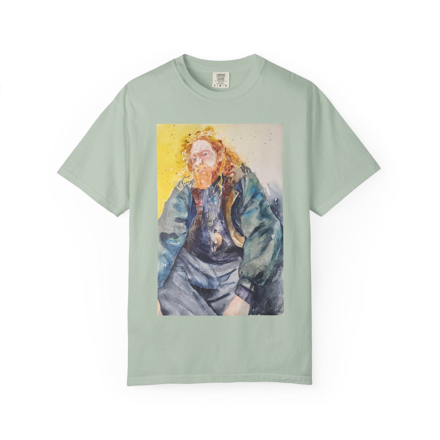 Artistic Unisex Garment-Dyed T-shirt, Vibrant Watercolor Design, Casual Wear, Artist Gift, Custom T-shirt