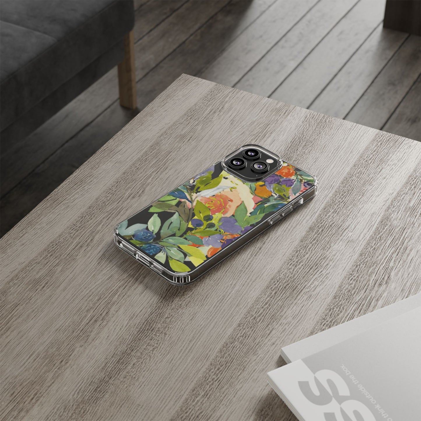 Clear Phone Case with Floral Blooms Design - Brooke Zitting, LLC