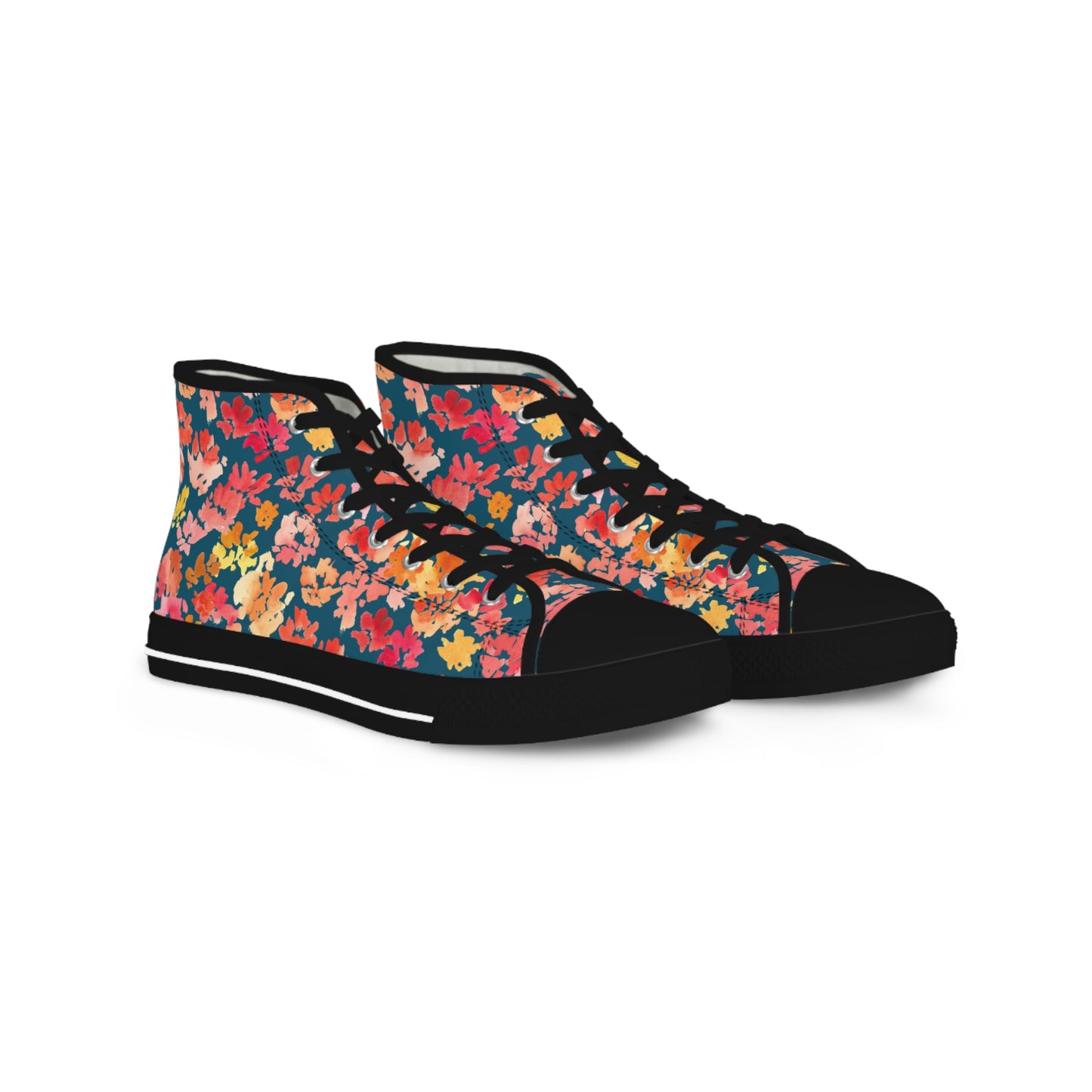 Bold Posy High Top Sneakers with Floral Design – Stylish Shoes for All | Unique Gift Idea - Brooke Zitting, LLC