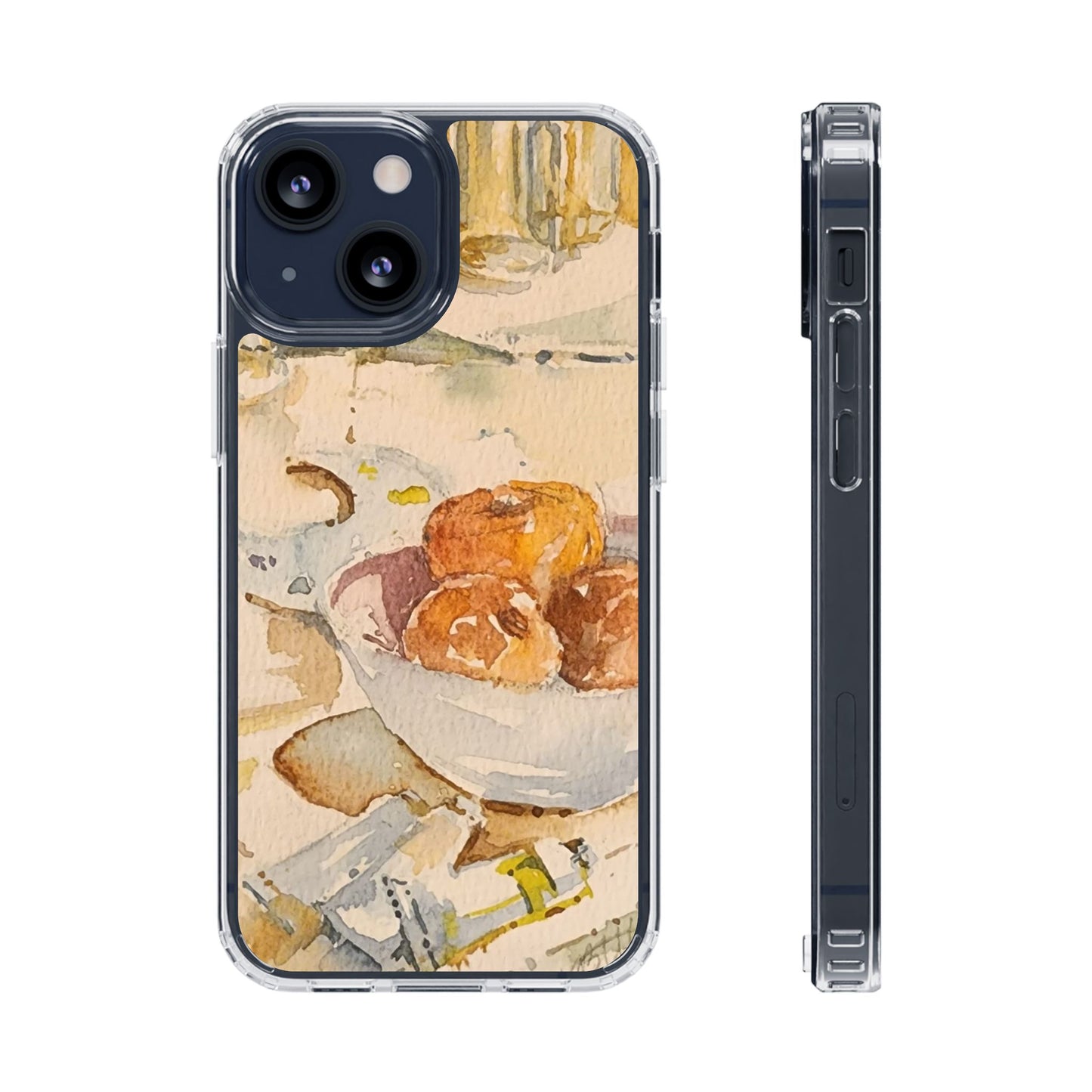 Watercolor Artist's Table Clear Phone Case - Brooke Zitting, LLC