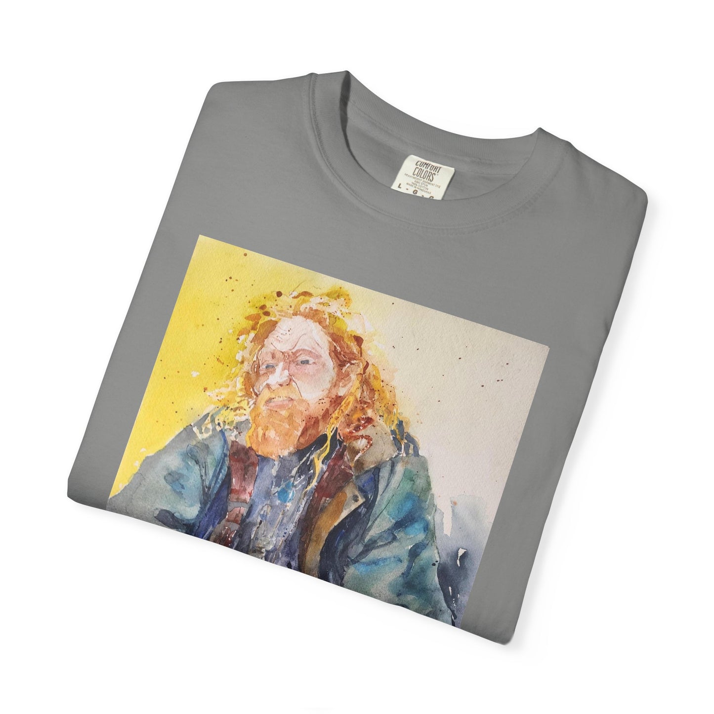 Artistic Unisex Garment-Dyed T-shirt, Vibrant Watercolor Design, Casual Wear, Artist Gift, Custom T-shirt