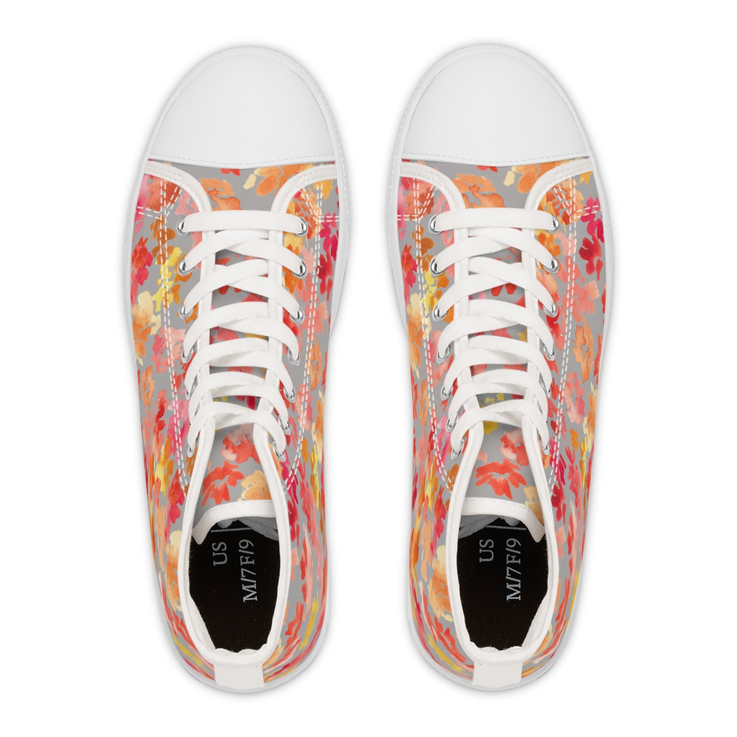 Soft-toned Posy High Top Sneakers with Floral Design – Stylish Shoes for All | Unique Gift Idea - Brooke Zitting, LLC
