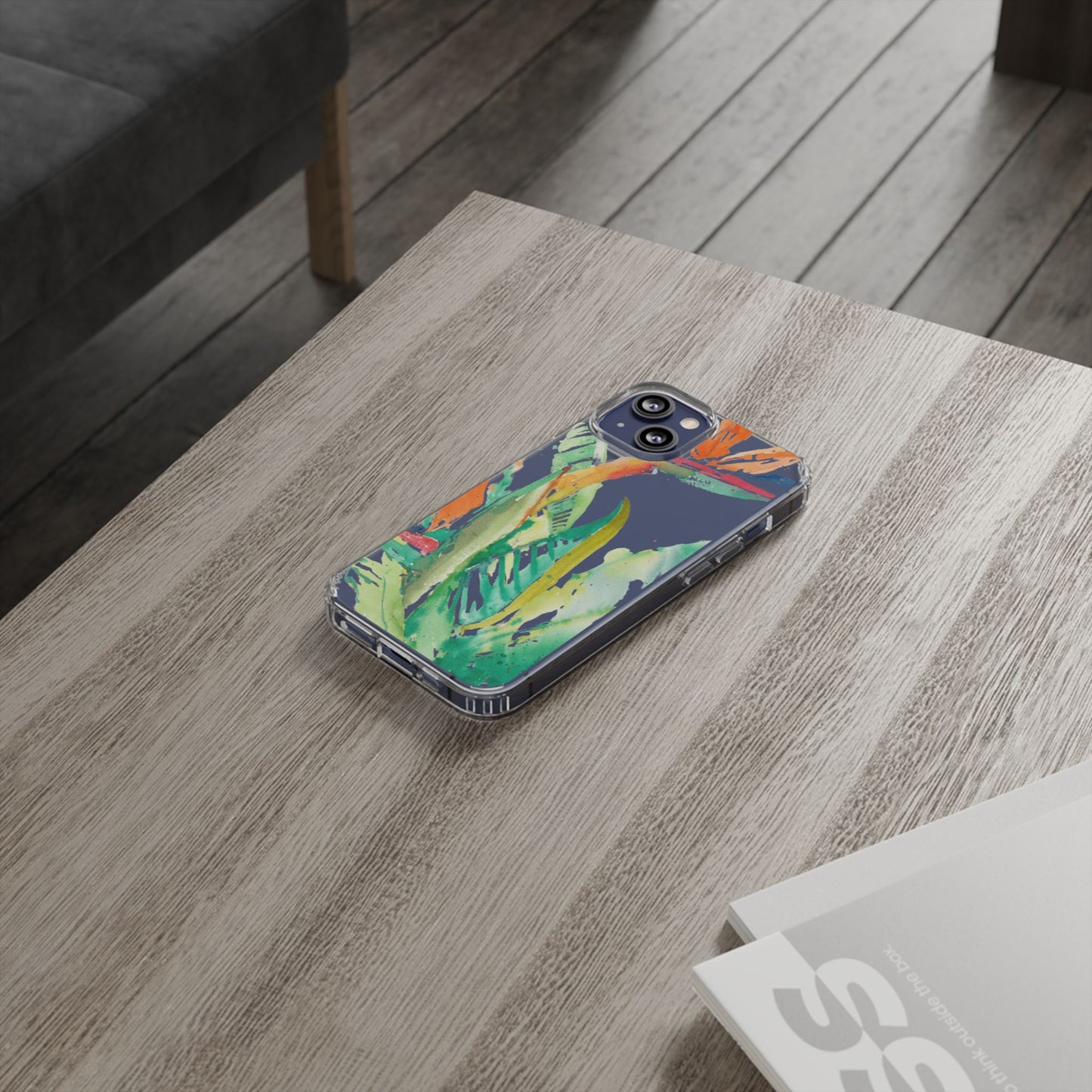 Another Day in Paradise Watercolor Clear Phone Case - Brooke Zitting, LLC