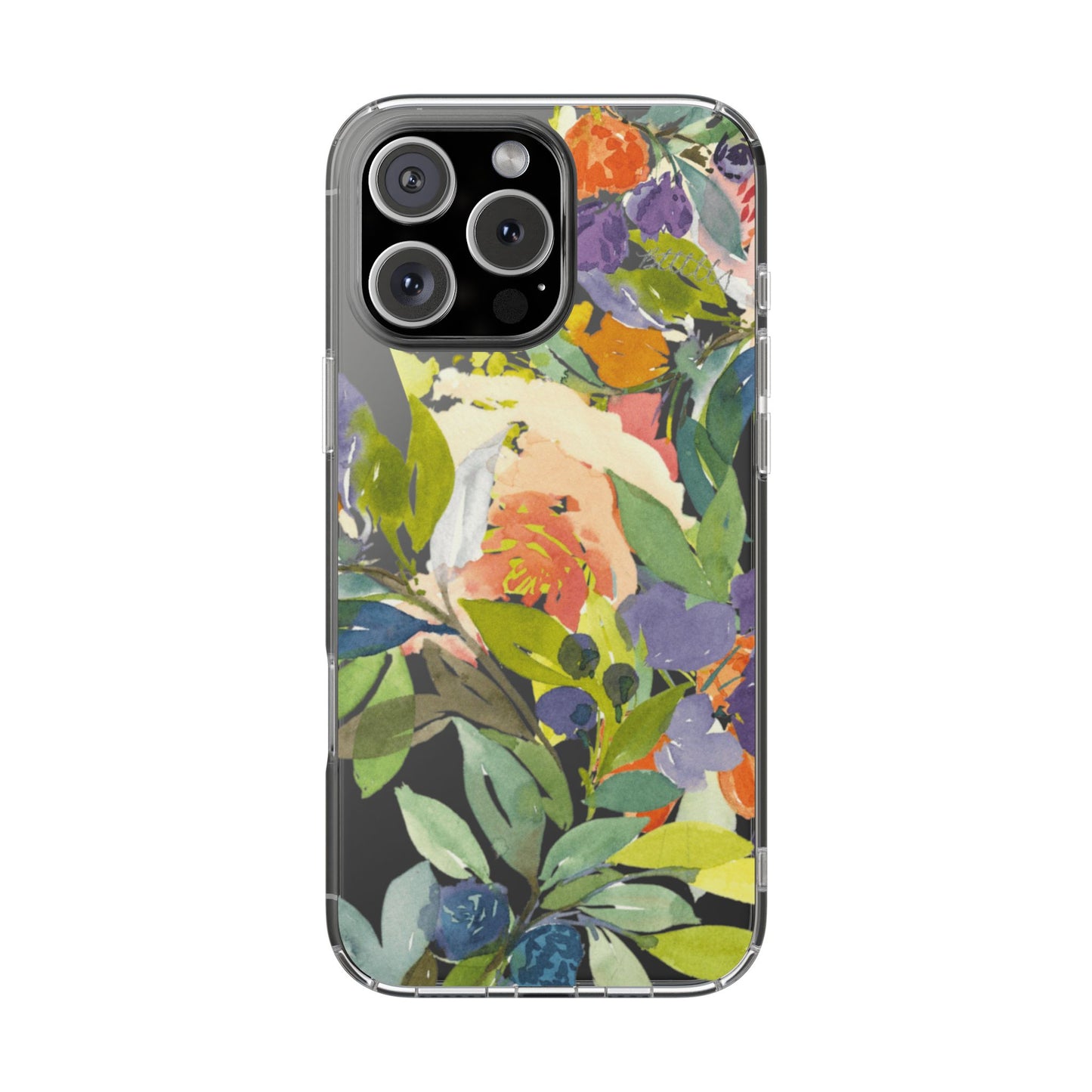 Clear Phone Case with Floral Blooms Design - Brooke Zitting, LLC
