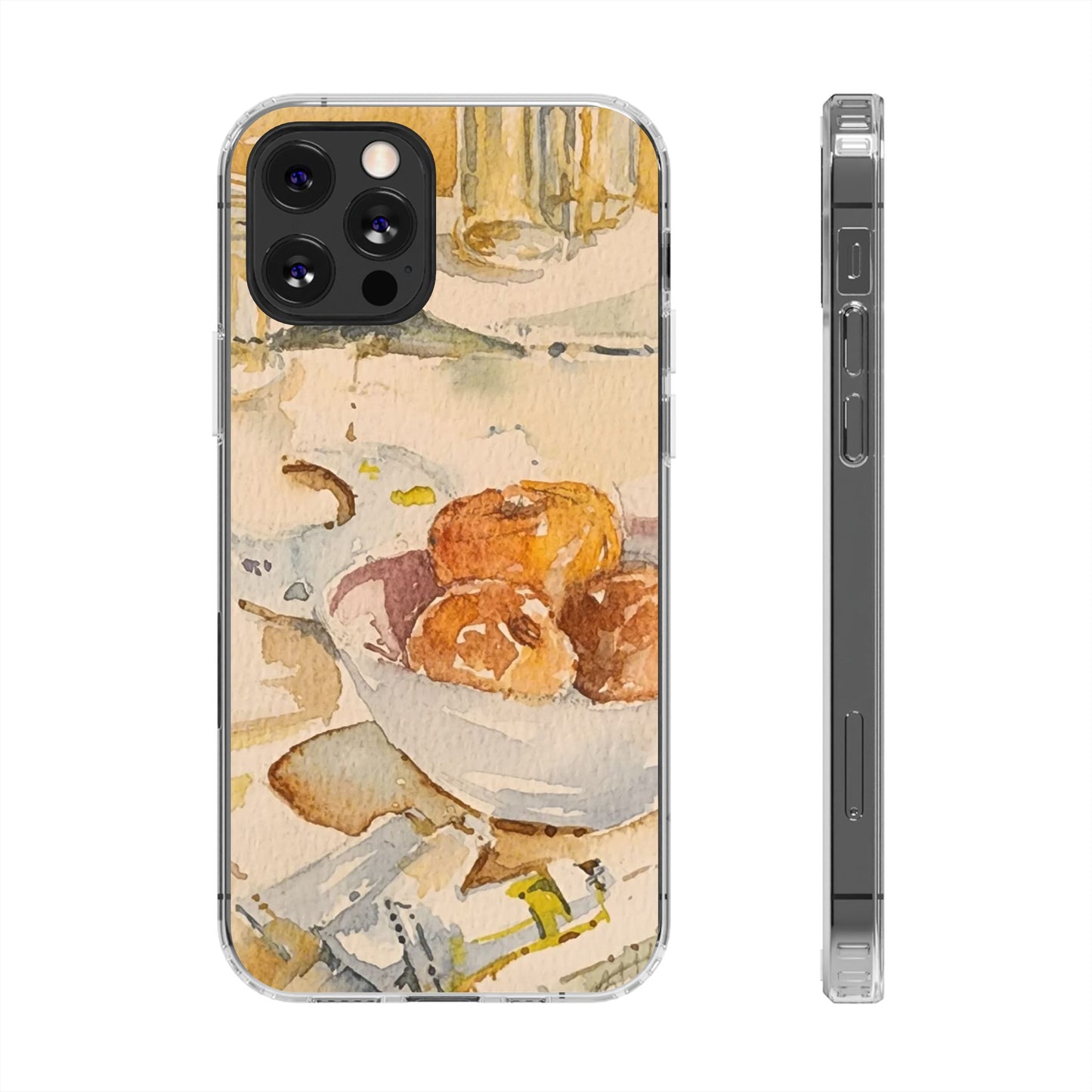 Watercolor Artist's Table Clear Phone Case - Brooke Zitting, LLC