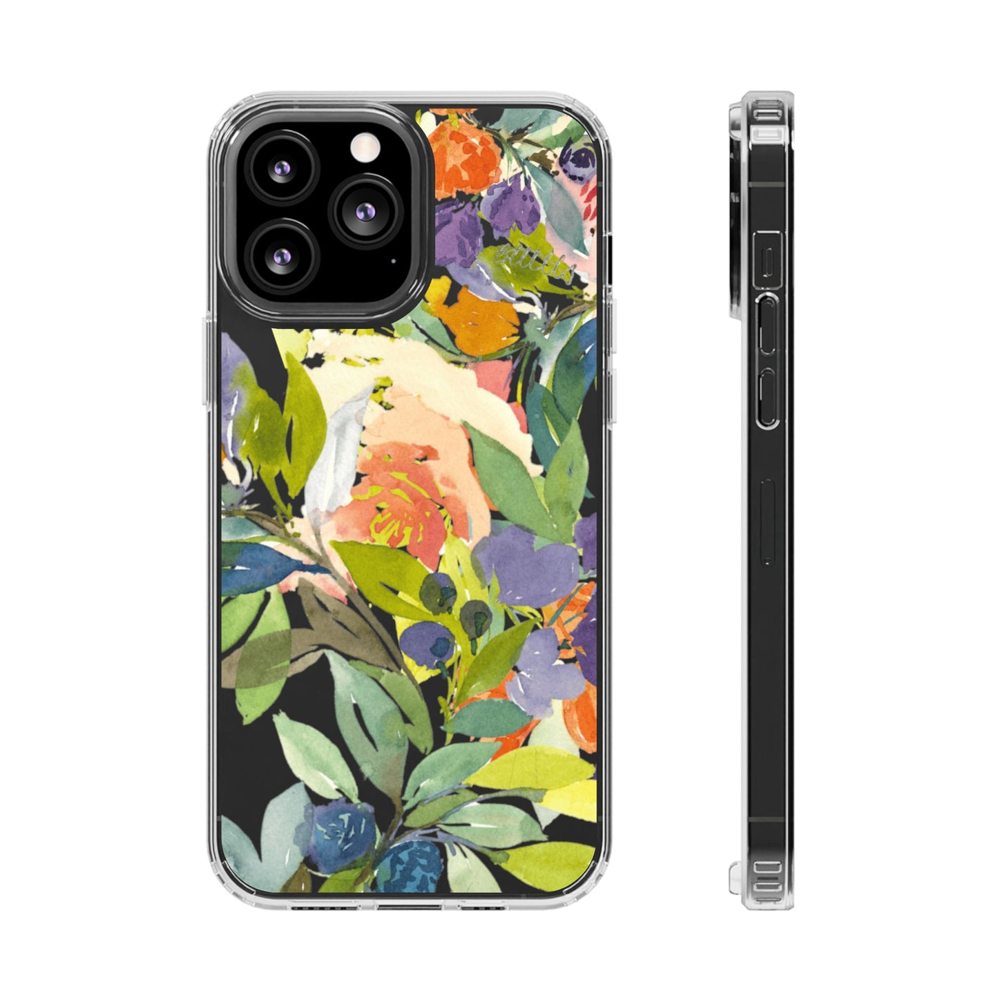 Clear Phone Case with Floral Blooms Design - Brooke Zitting, LLC