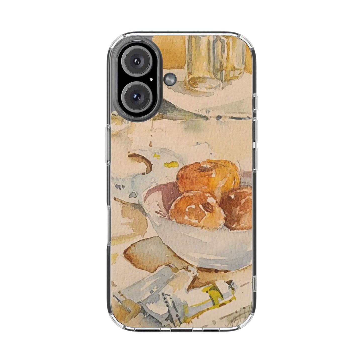 Watercolor Artist's Table Clear Phone Case - Brooke Zitting, LLC