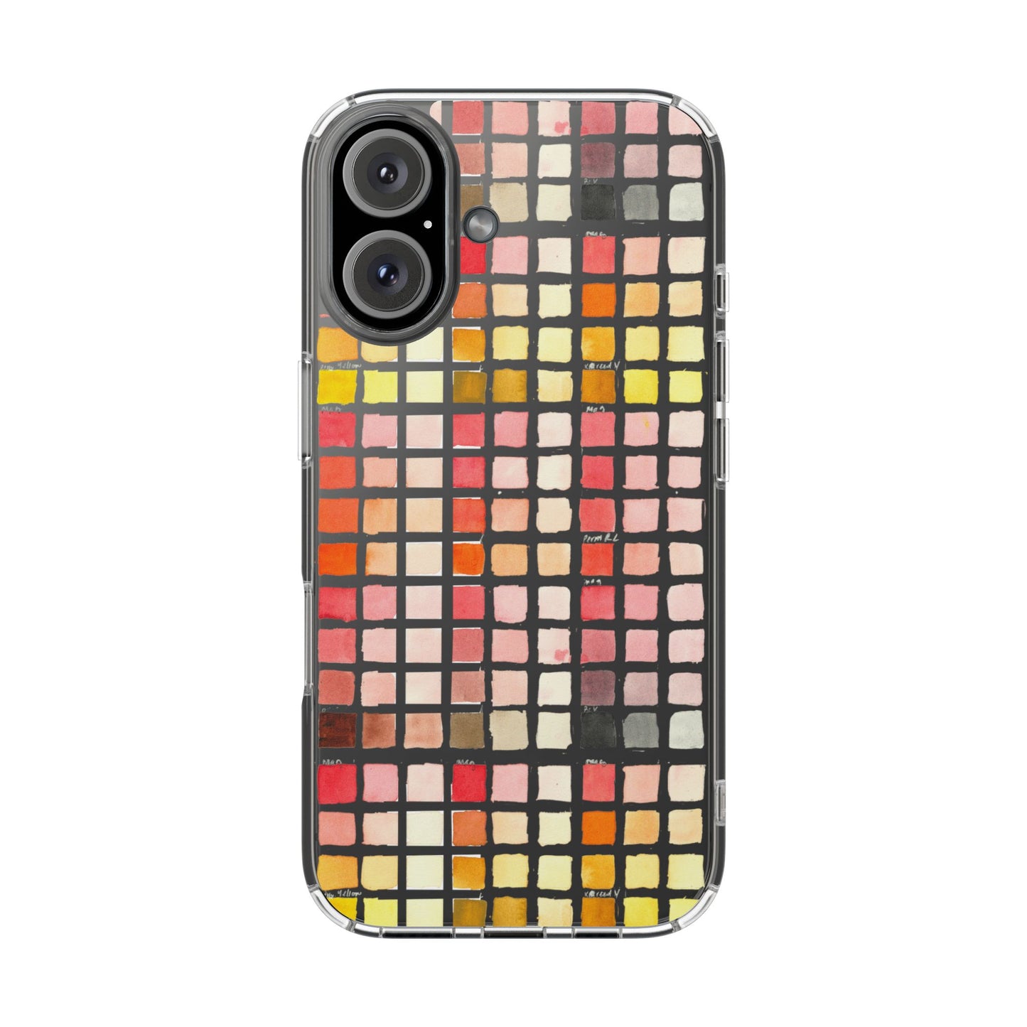 Watercolor Paint Swatches Clear Phone Case - Brooke Zitting, LLC