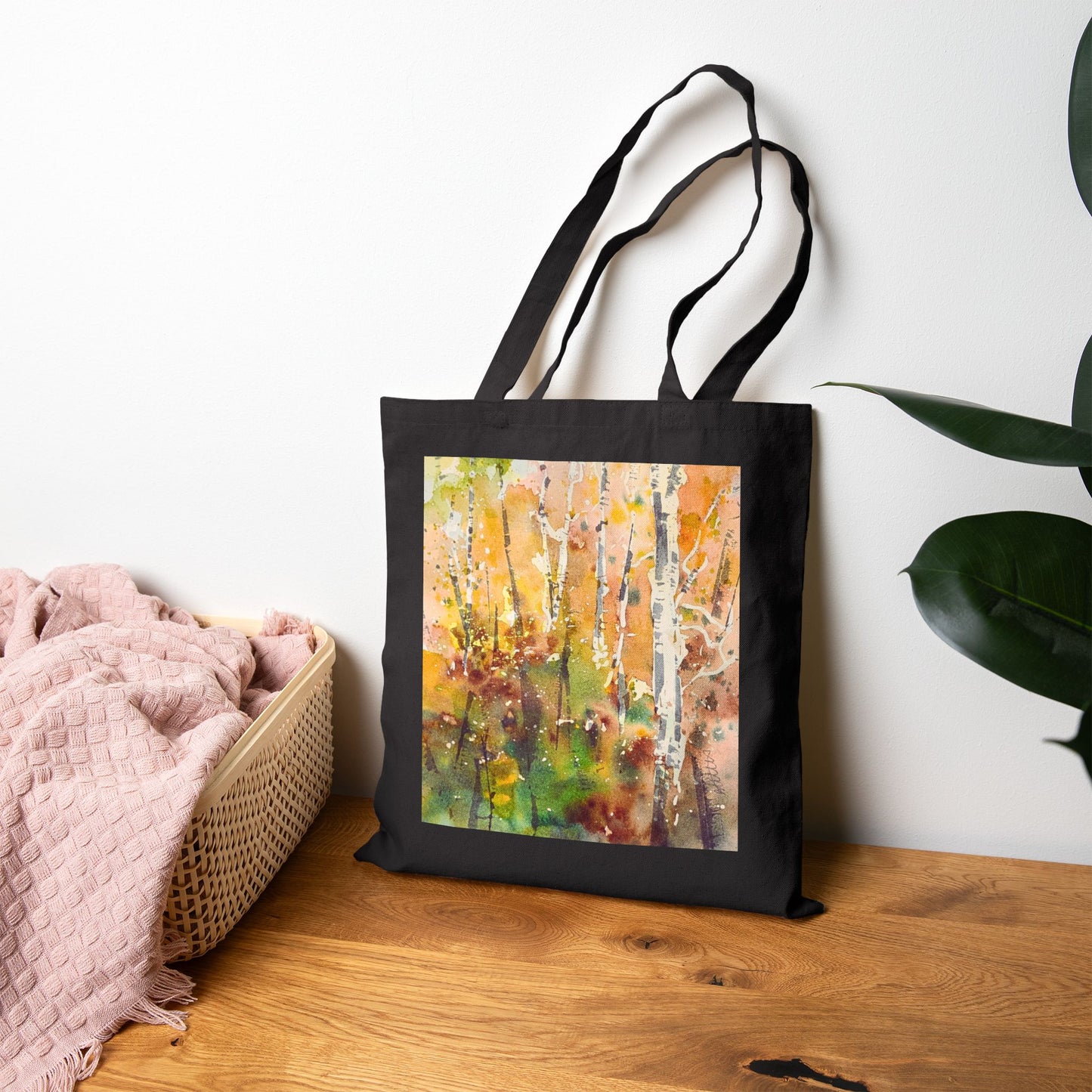 Autumn’s Gentle Haze Cotton Canvas Tote – Eco-Friendly Beach & Shopping Bag for Ocean Lovers