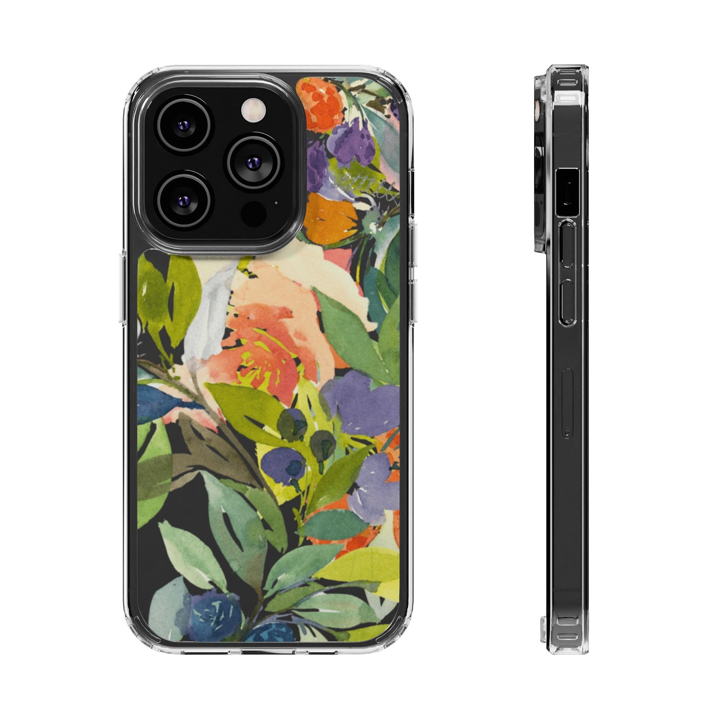 Clear Phone Case with Floral Blooms Design - Brooke Zitting, LLC