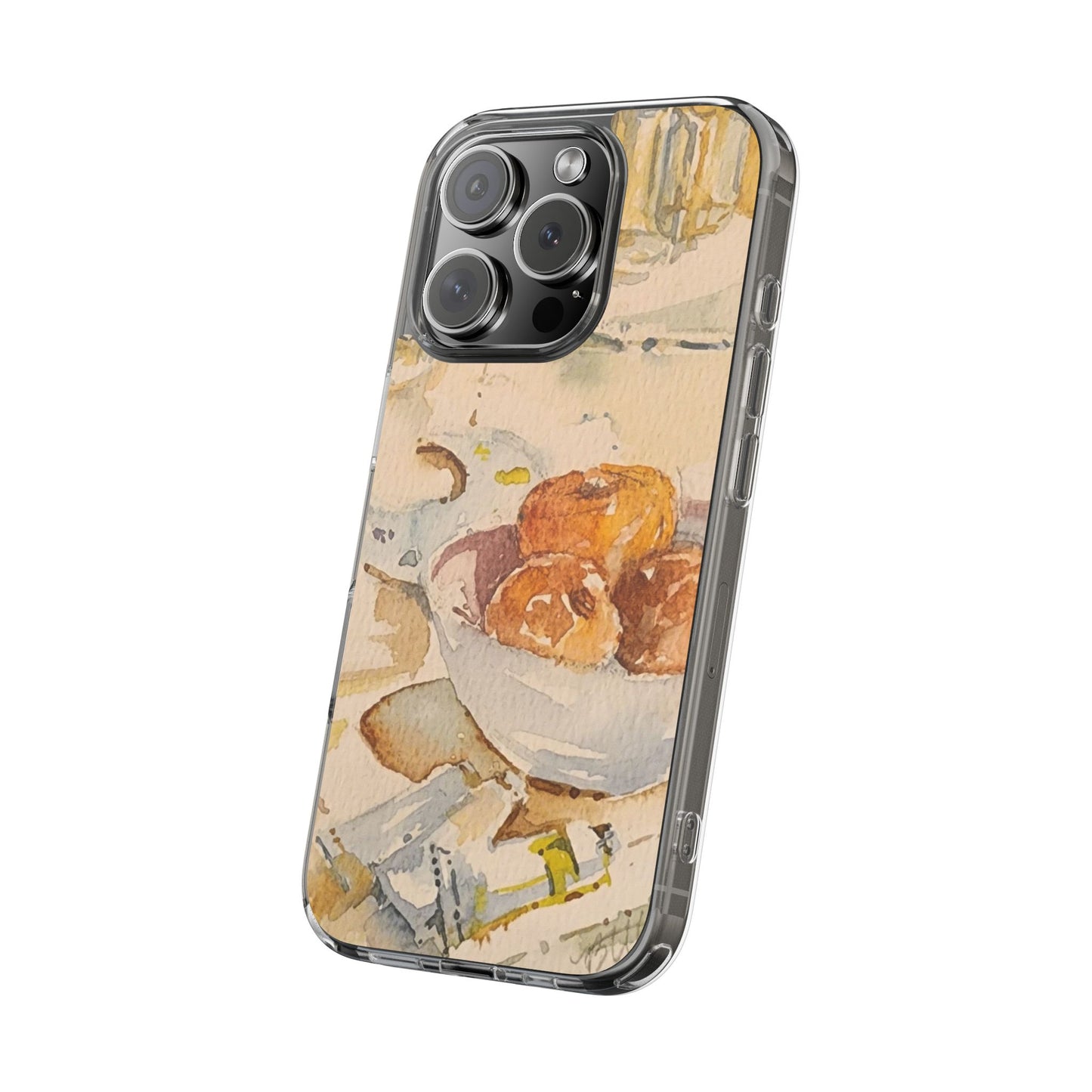 Watercolor Artist's Table Clear Phone Case - Brooke Zitting, LLC
