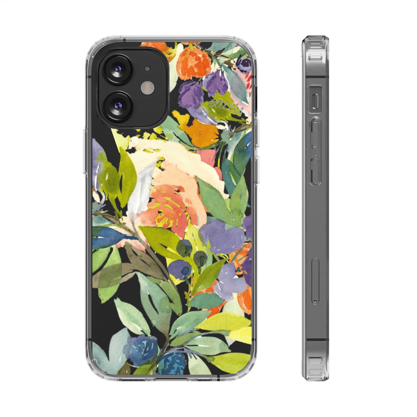 Clear Phone Case with Floral Blooms Design - Brooke Zitting, LLC