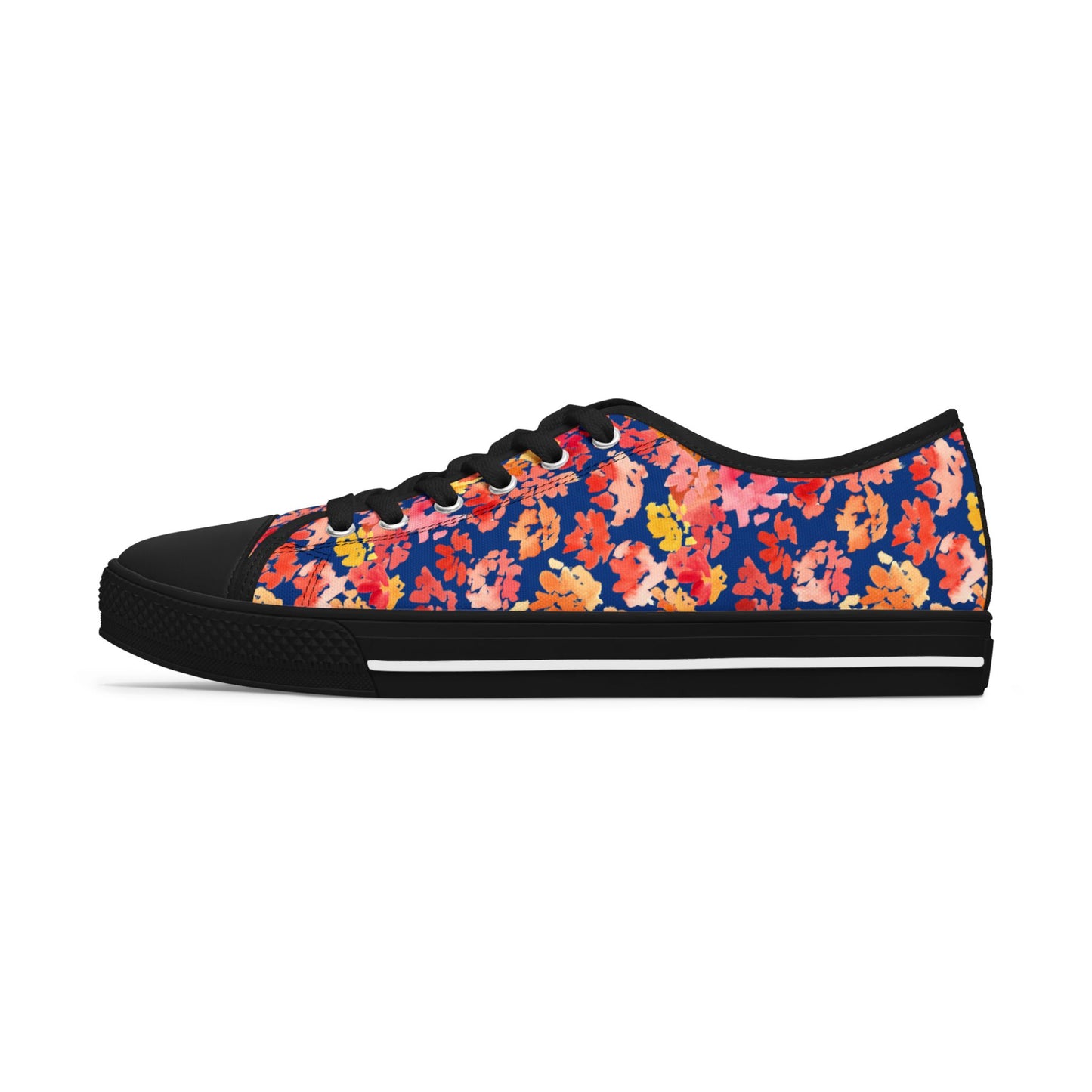 Watercolor Vibrant Posy Low Top Sneakers – Unique Casual Shoes for All | Style & Gift Idea - Brooke Zitting, LLC