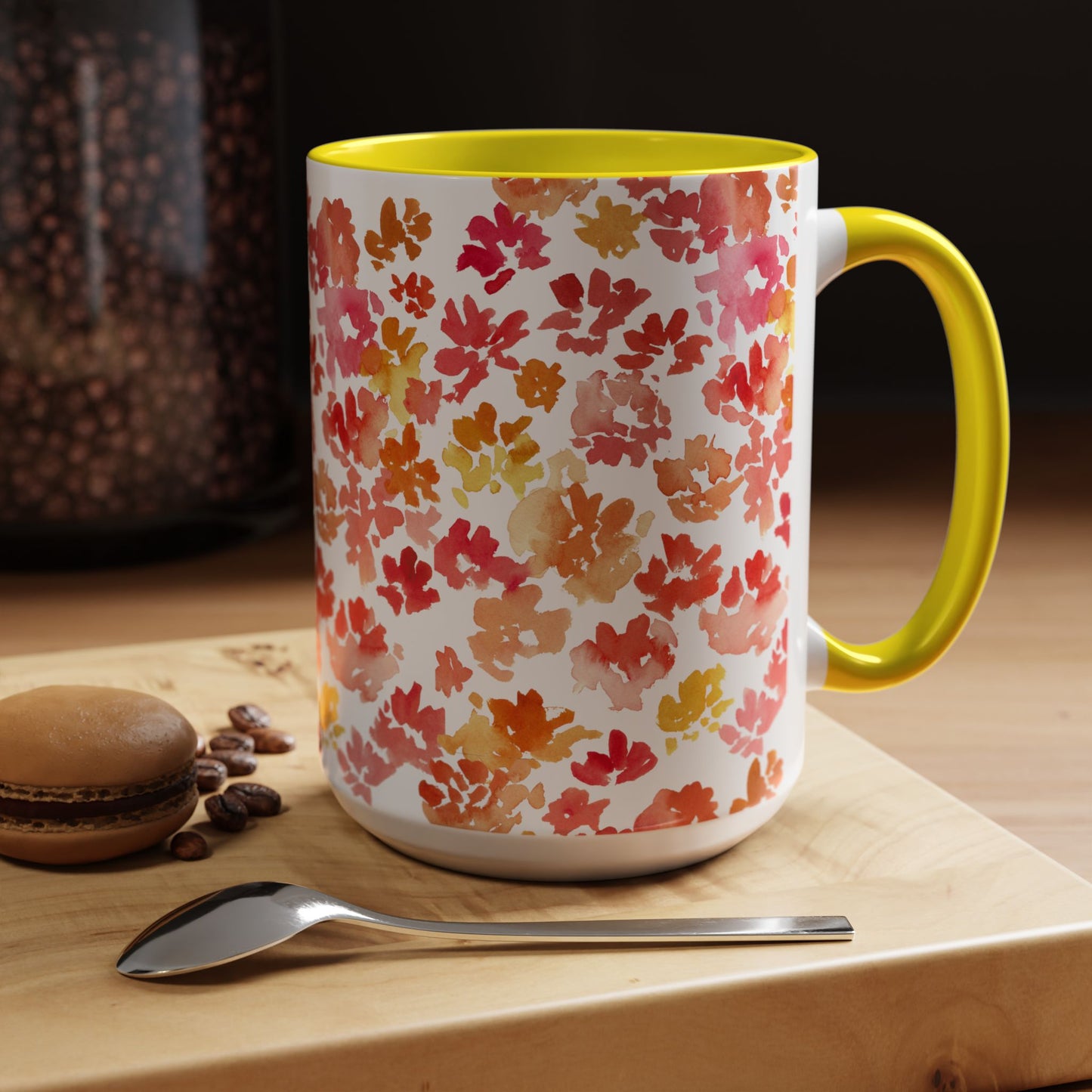 Posy Coffee Mug - Warm Floral Design (11oz, 15oz) - Brooke Zitting, LLC
