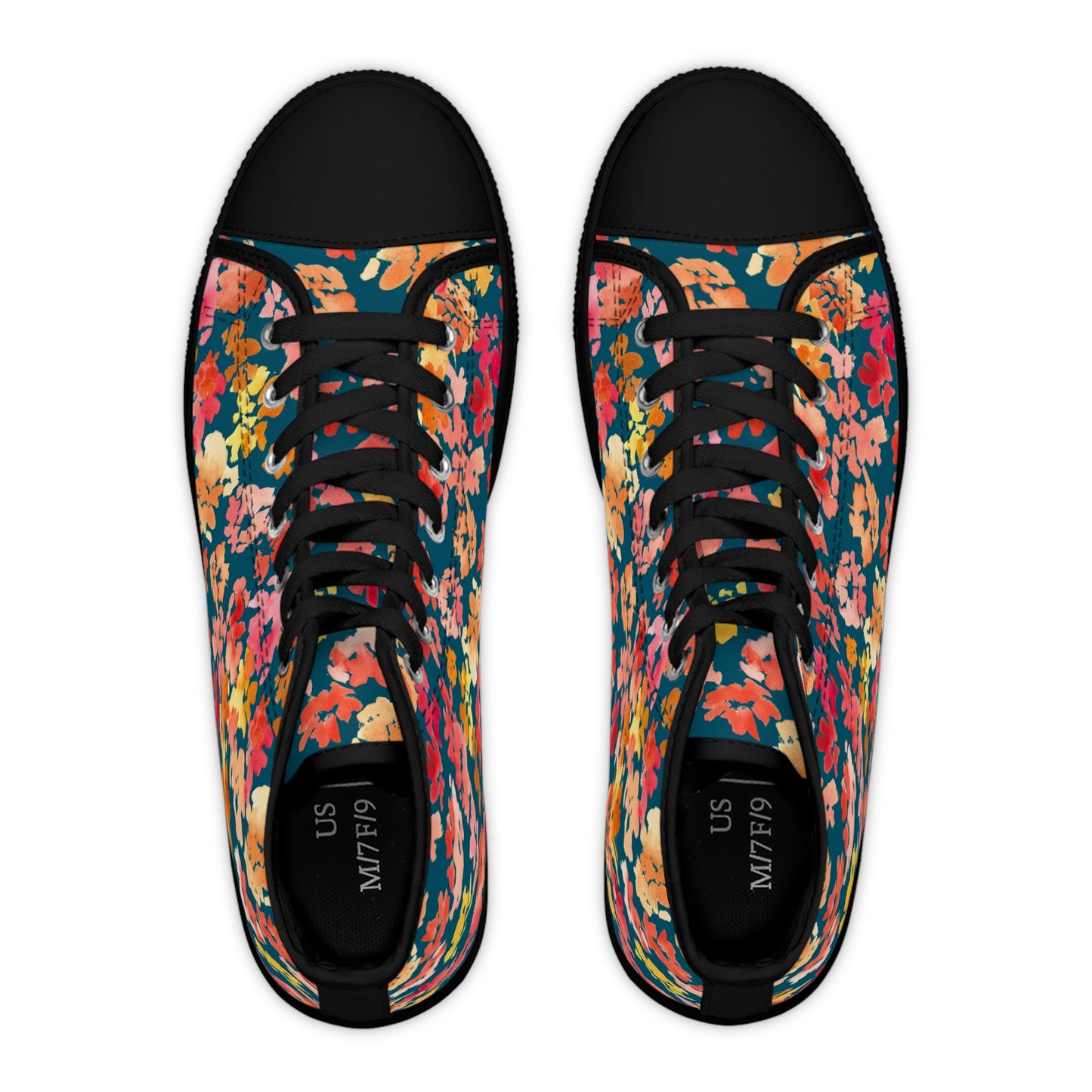Bold Posy High Top Sneakers with Floral Design – Stylish Shoes for All | Unique Gift Idea - Brooke Zitting, LLC