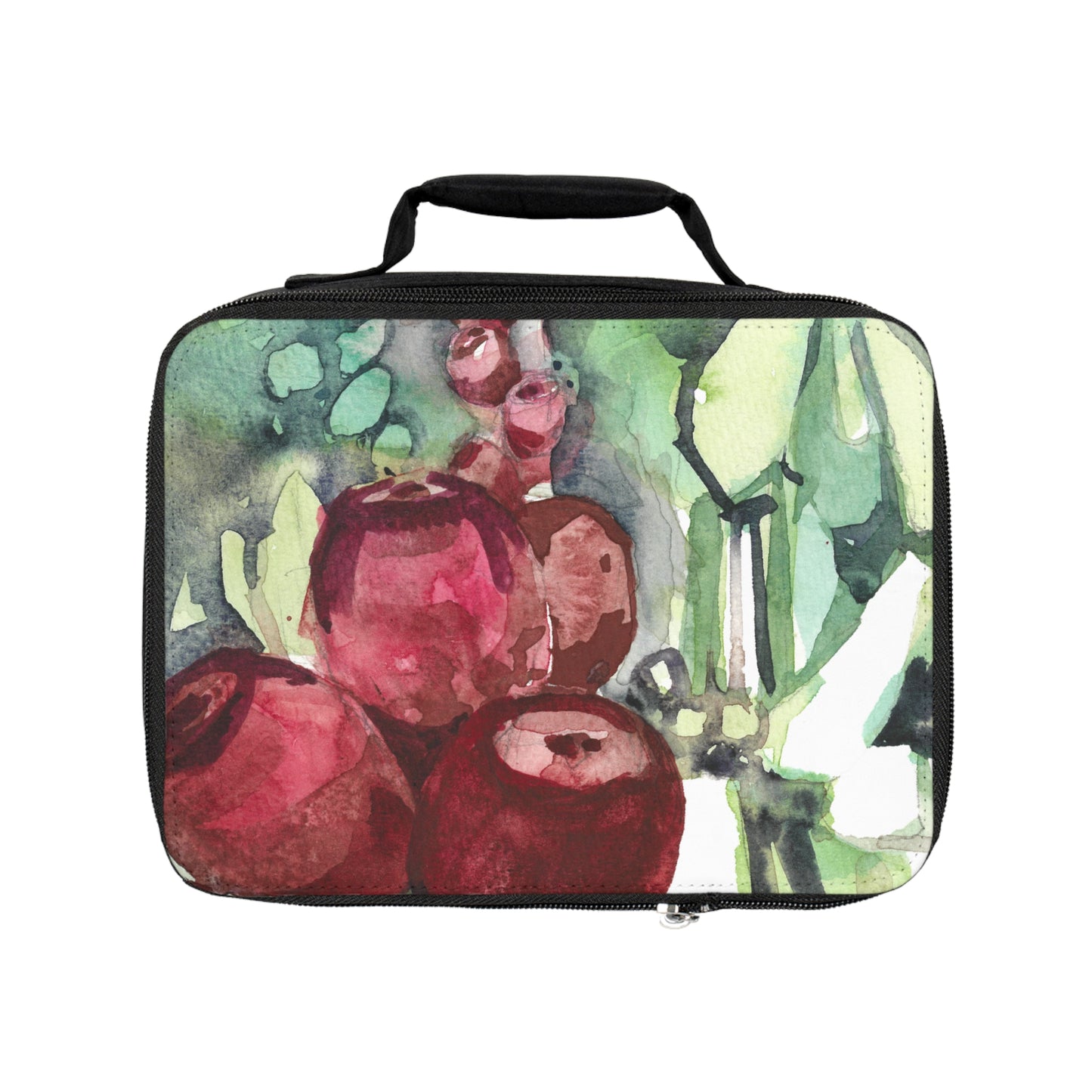 Prickly Pear Watercolor Design Lunch Bag – Eco-Friendly Tote for School, Work, Picnics & Beach - Brooke Zitting, LLC