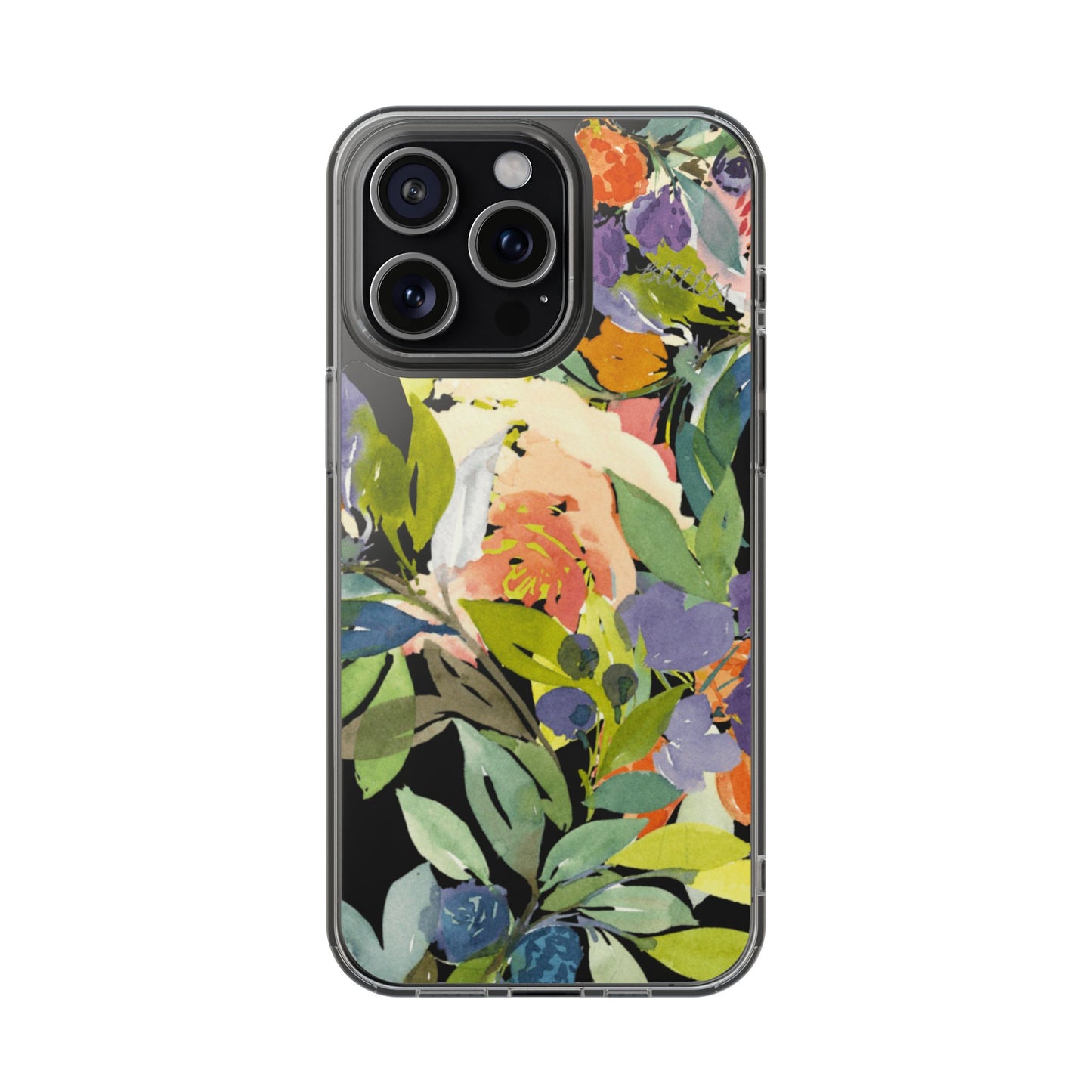 Clear Phone Case with Floral Blooms Design - Brooke Zitting, LLC