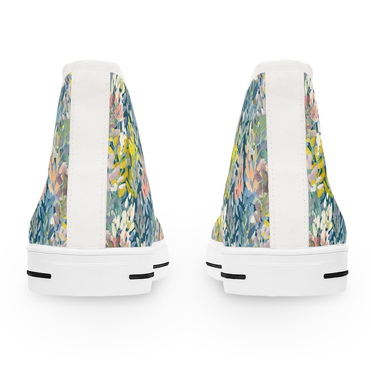 Vibrant Petal Parade High Top Sneakers with Floral Design – Stylish Shoes for All | Unique Gift Idea - Brooke Zitting, LLC