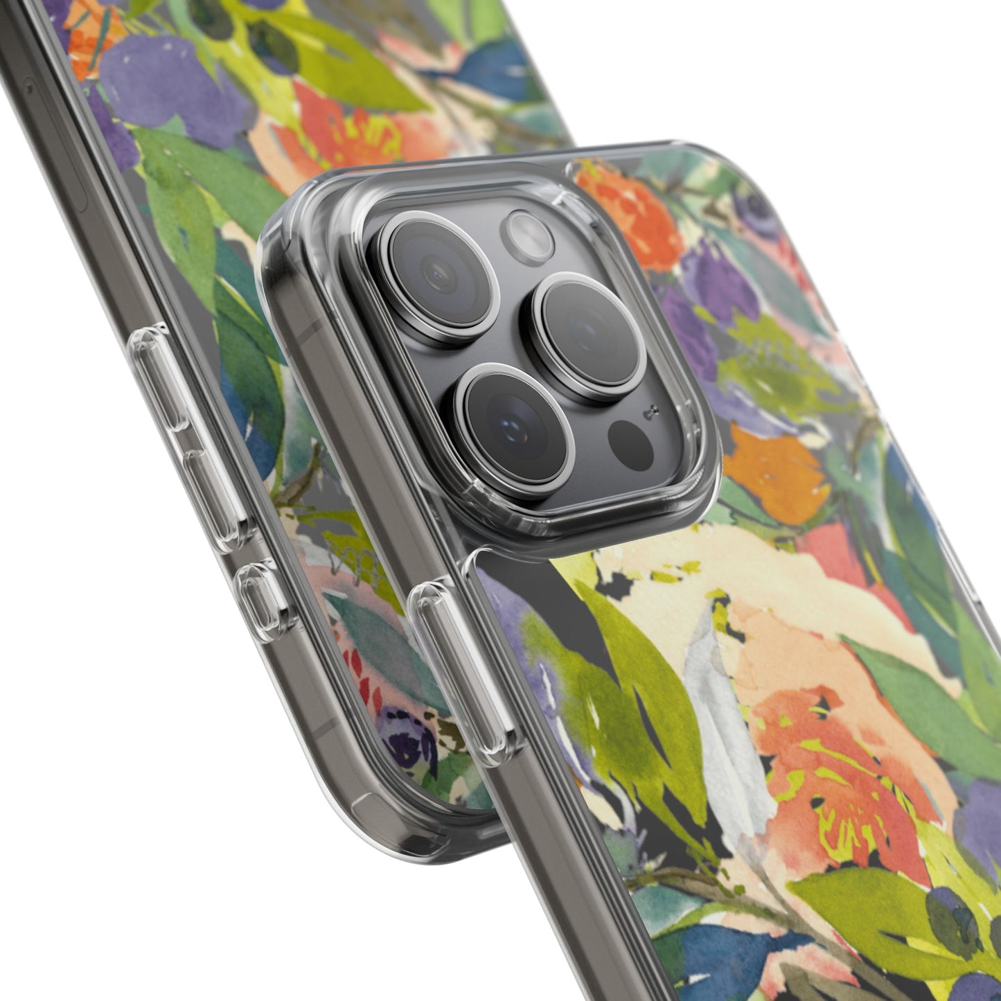 Clear Phone Case with Floral Blooms Design - Brooke Zitting, LLC