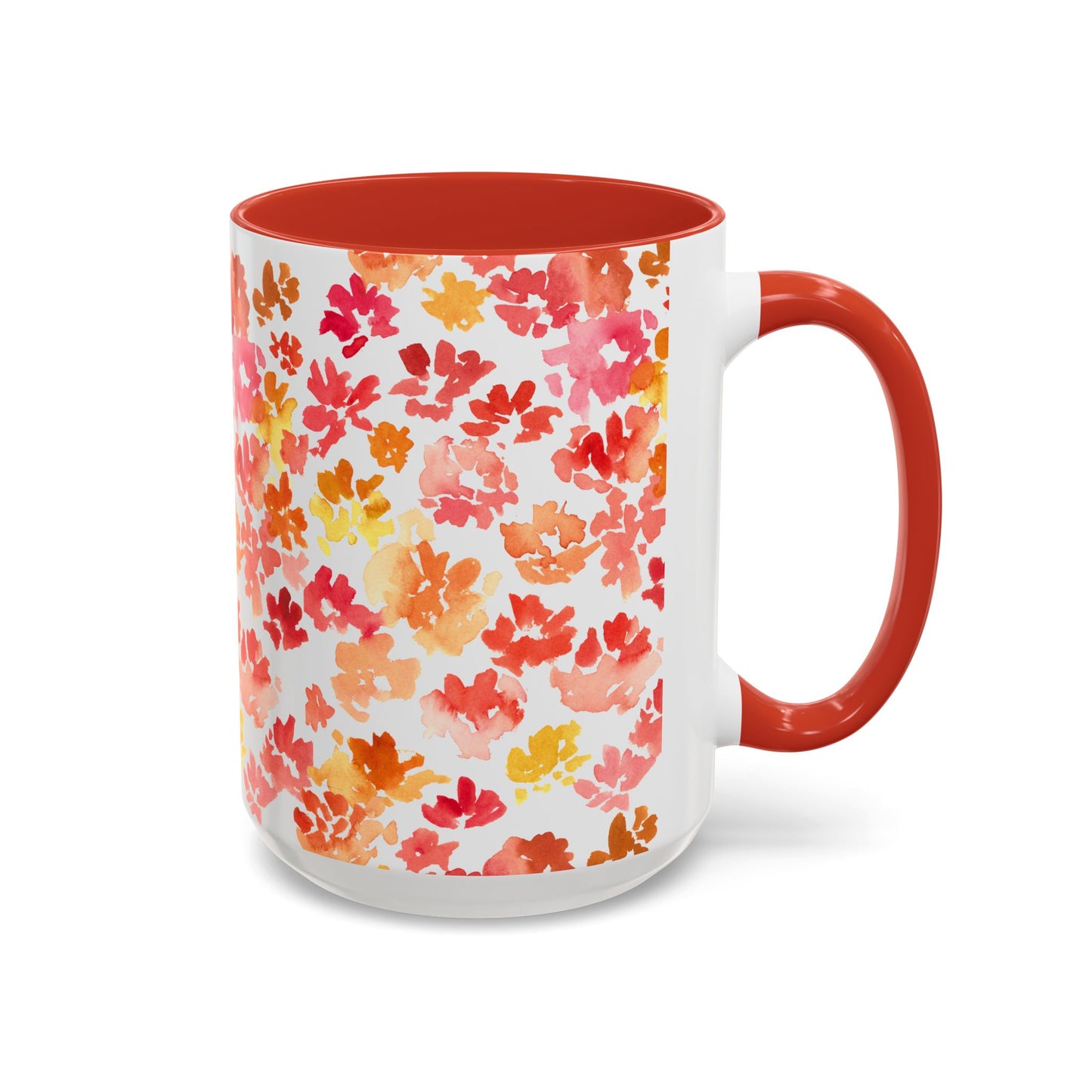 Posy Coffee Mug - Warm Floral Design (11oz, 15oz) - Brooke Zitting, LLC