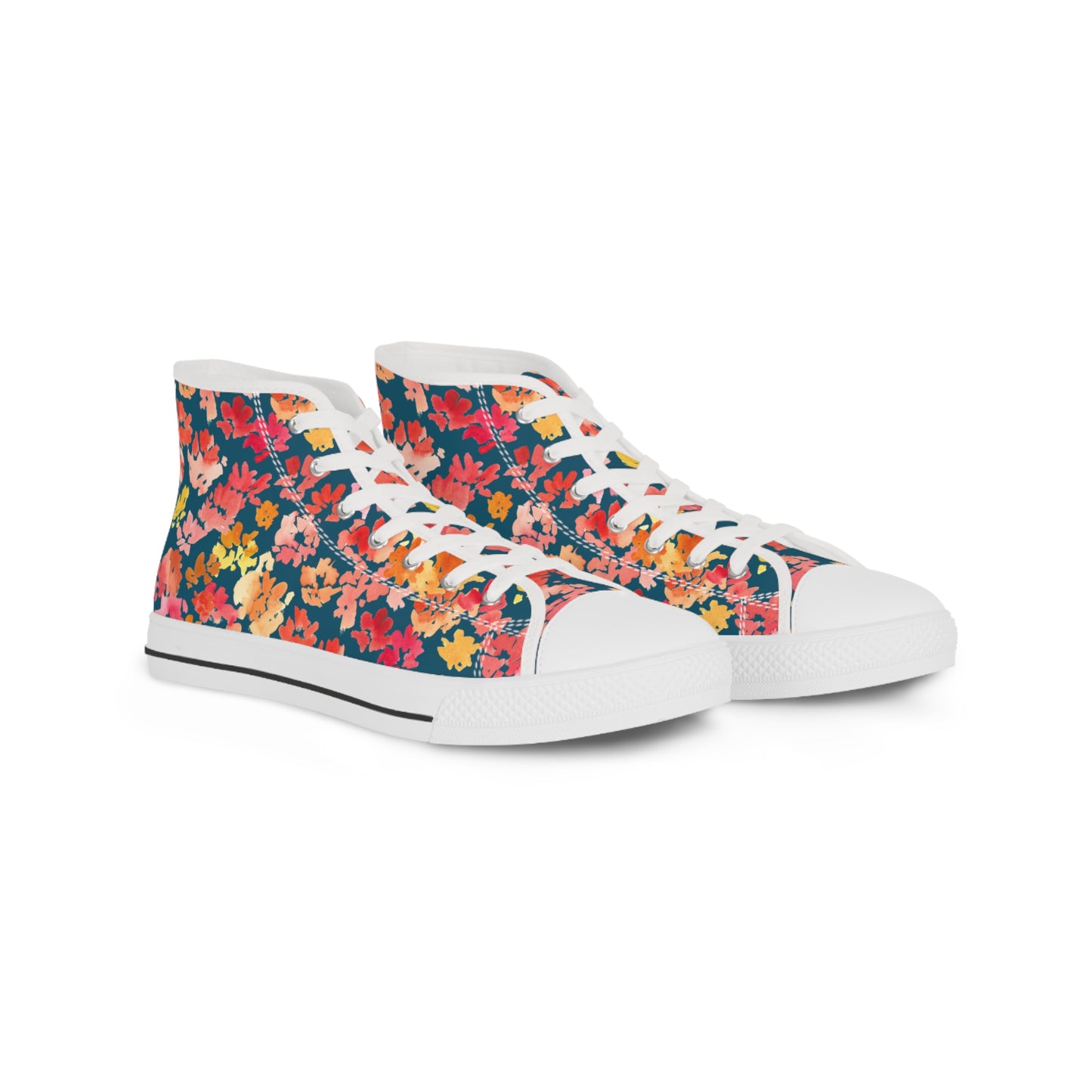 Bold Posy High Top Sneakers with Floral Design – Stylish Shoes for All | Unique Gift Idea - Brooke Zitting, LLC