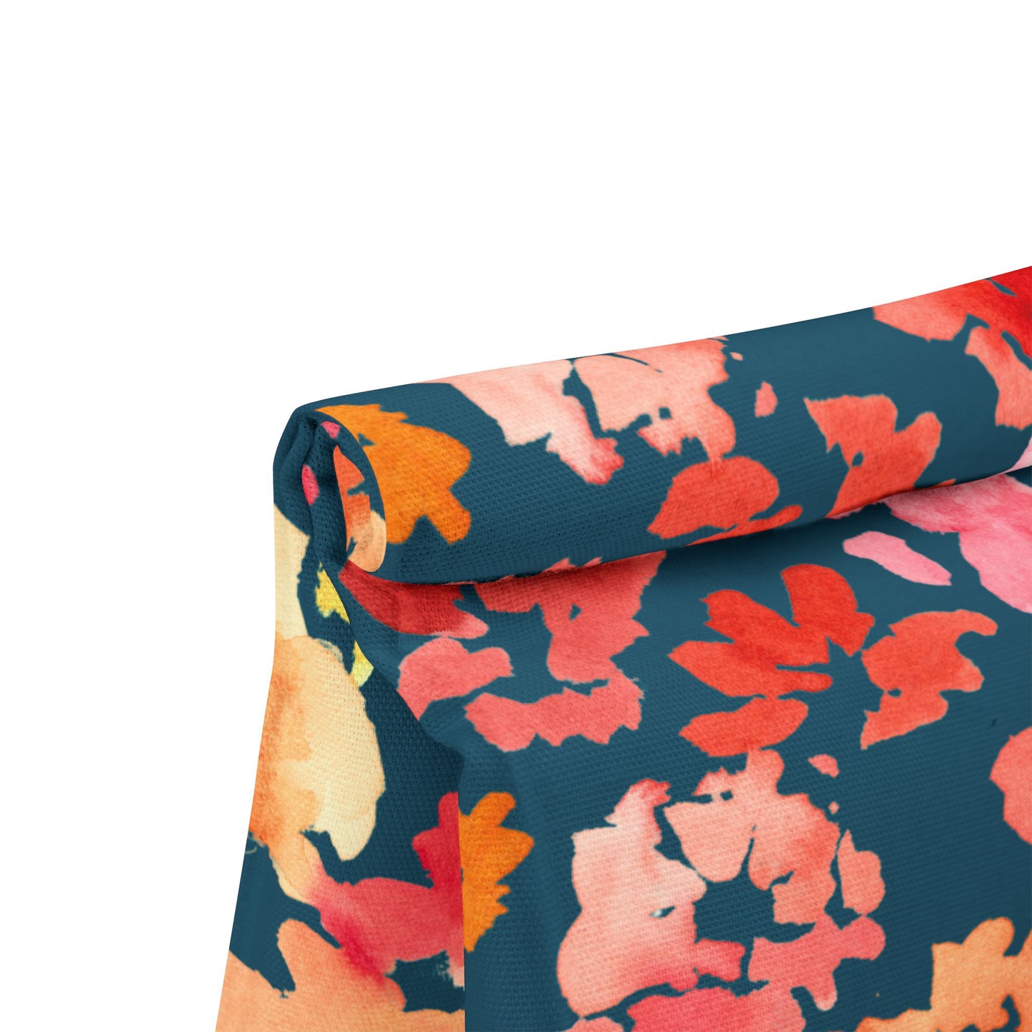 Warm Posy Watercolor Design Lunch Bag – Insulated, Wipe-Clean, Eco-Friendly Tote for Daily Use - Brooke Zitting, LLC