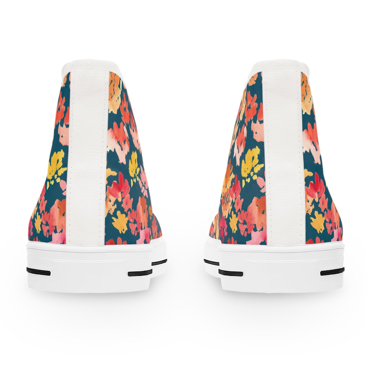 Bold Posy High Top Sneakers with Floral Design – Stylish Shoes for All | Unique Gift Idea - Brooke Zitting, LLC