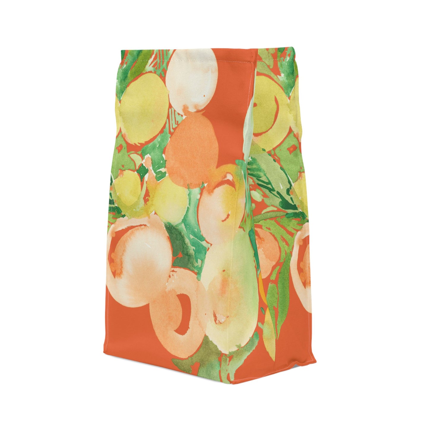Citrus and Peach Watercolor Design Lunch Bag – Insulated, Wipe-Clean, Eco-Friendly Tote for Daily Use - Brooke Zitting, LLC