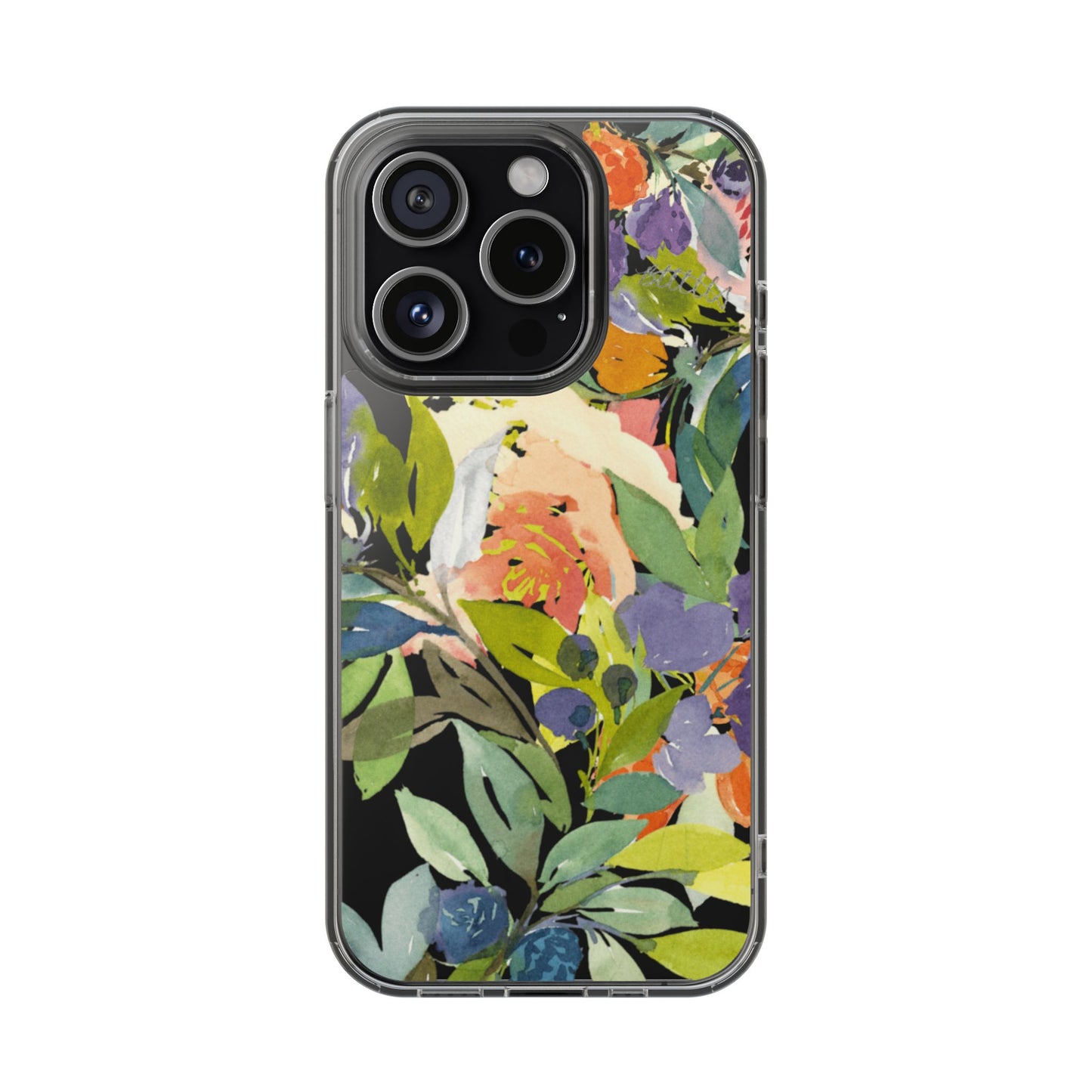 Clear Phone Case with Floral Blooms Design - Brooke Zitting, LLC