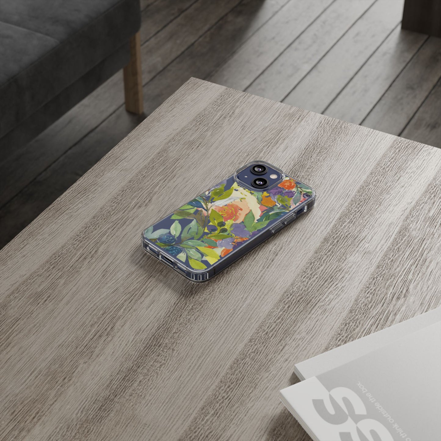 Clear Phone Case with Floral Blooms Design - Brooke Zitting, LLC