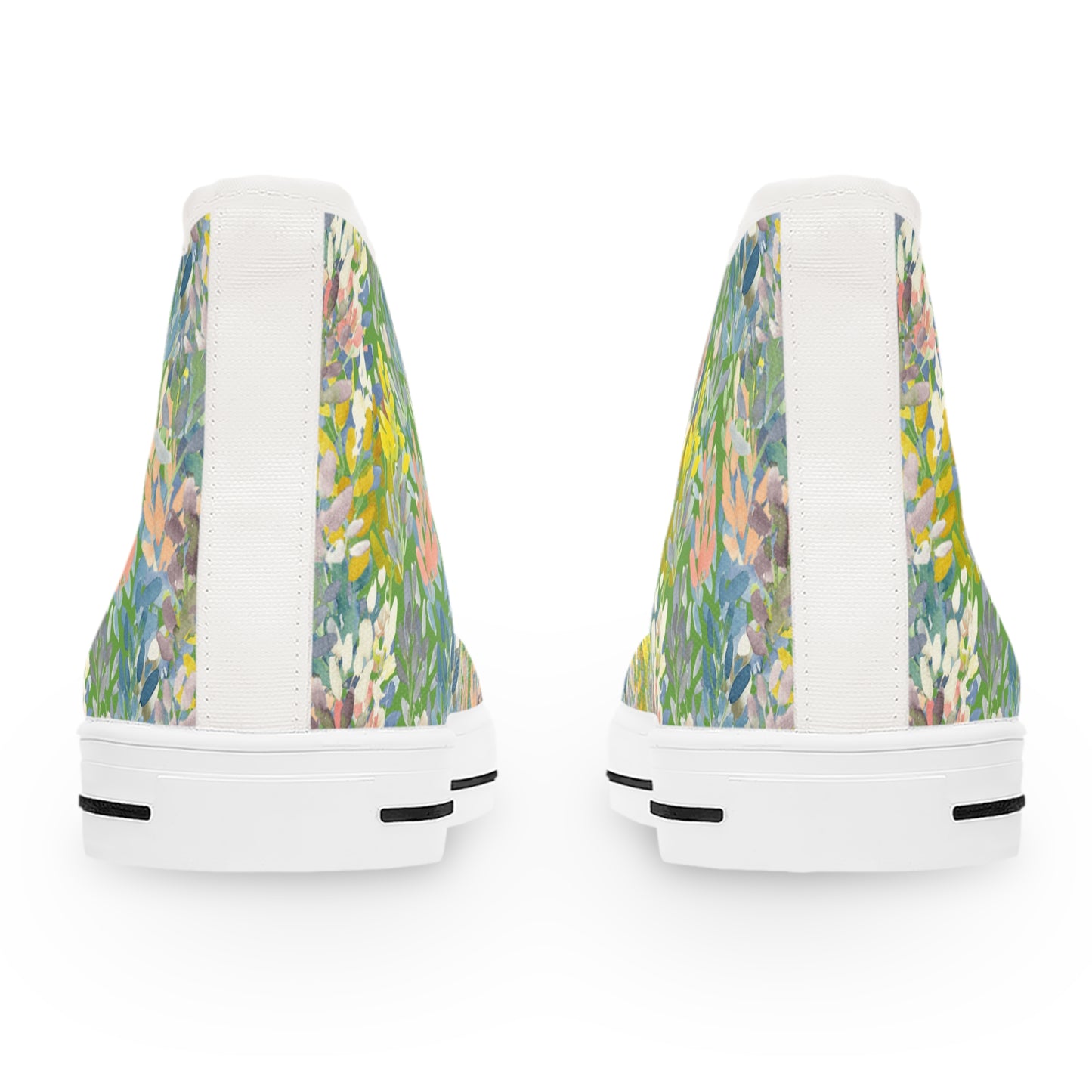 Colorful Petal Parade High Top Sneakers with Floral Design – Stylish Shoes for All | Unique Gift Idea - Brooke Zitting, LLC