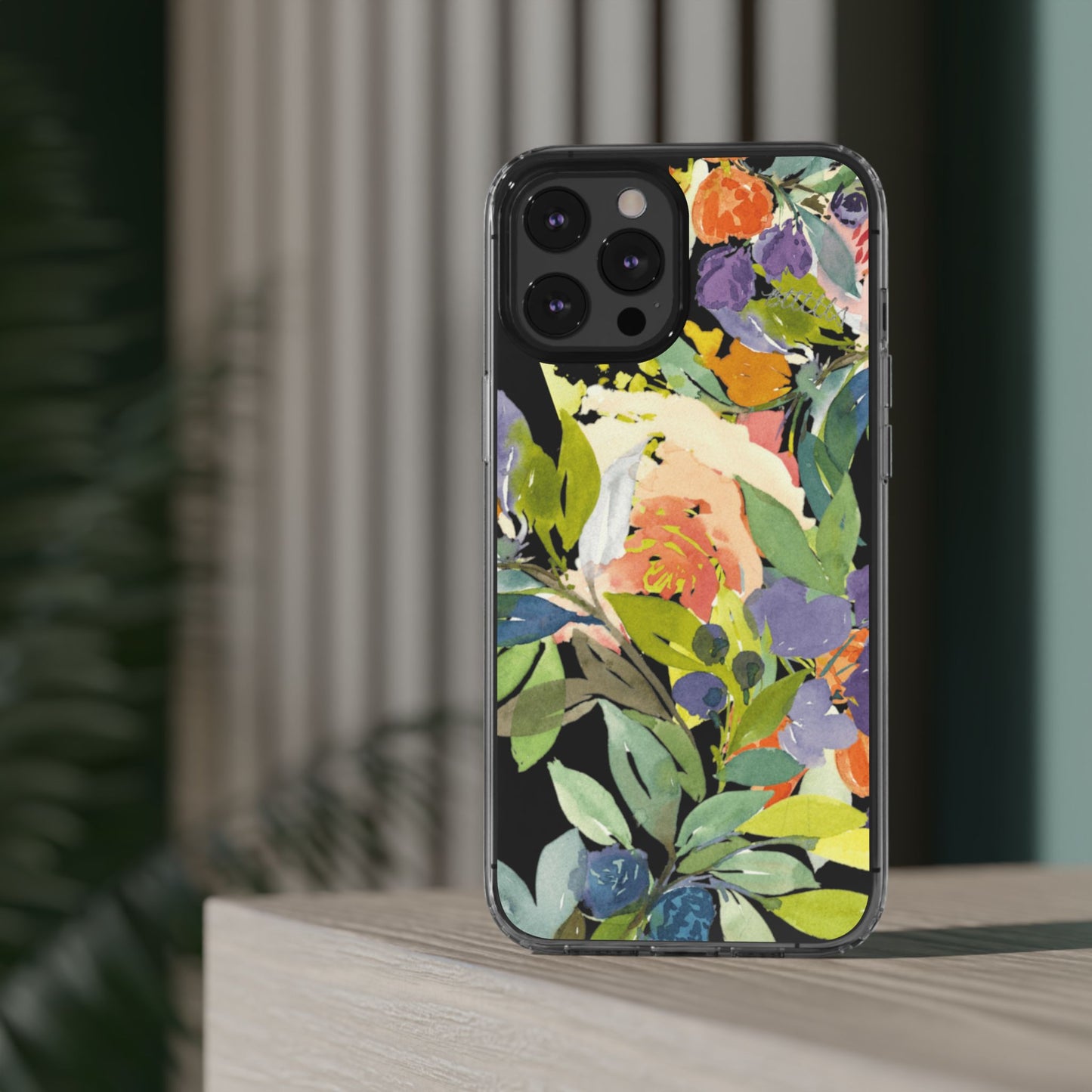 Clear Phone Case with Floral Blooms Design - Brooke Zitting, LLC