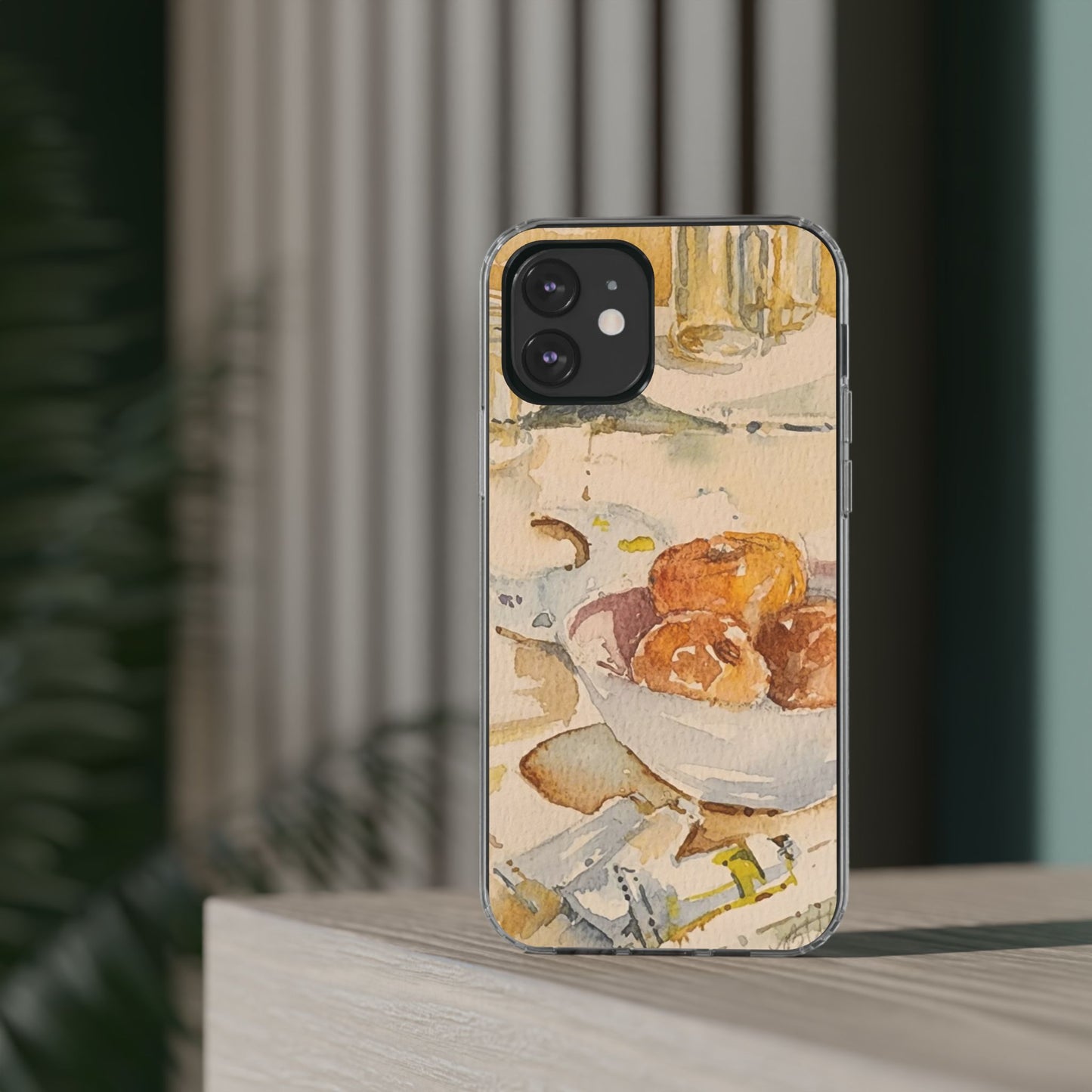 Watercolor Artist's Table Clear Phone Case - Brooke Zitting, LLC