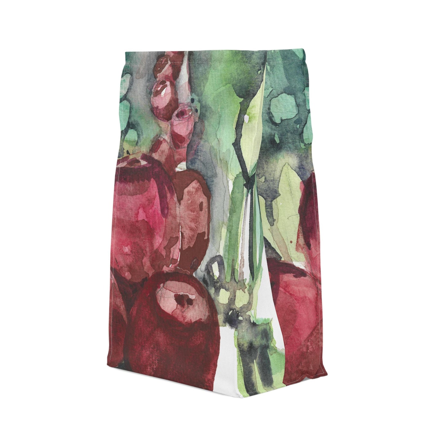Prickly Pear Watercolor Design Lunch Bag – Insulated, Wipe-Clean, Eco-Friendly Tote for Daily Use - Brooke Zitting, LLC