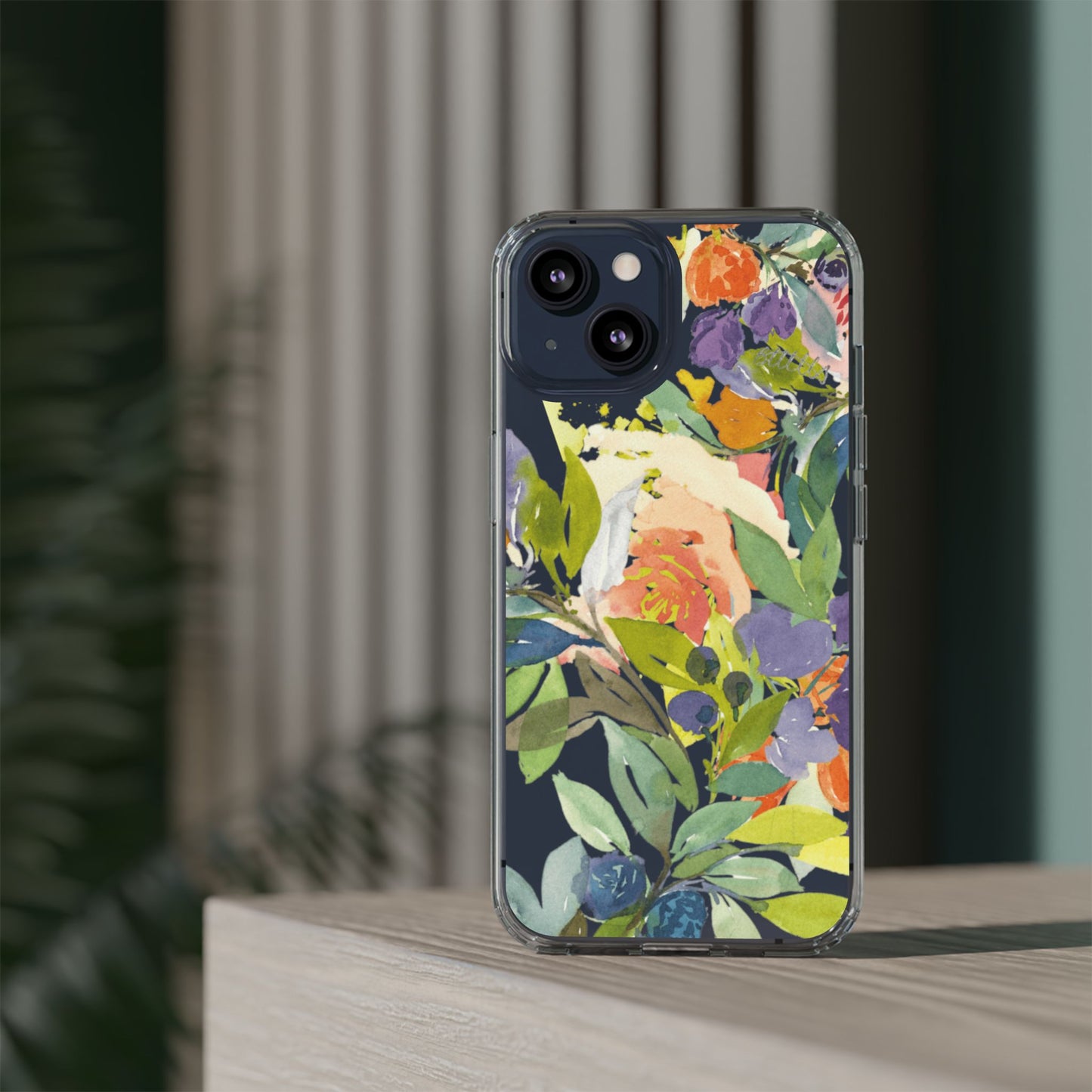 Clear Phone Case with Floral Blooms Design - Brooke Zitting, LLC