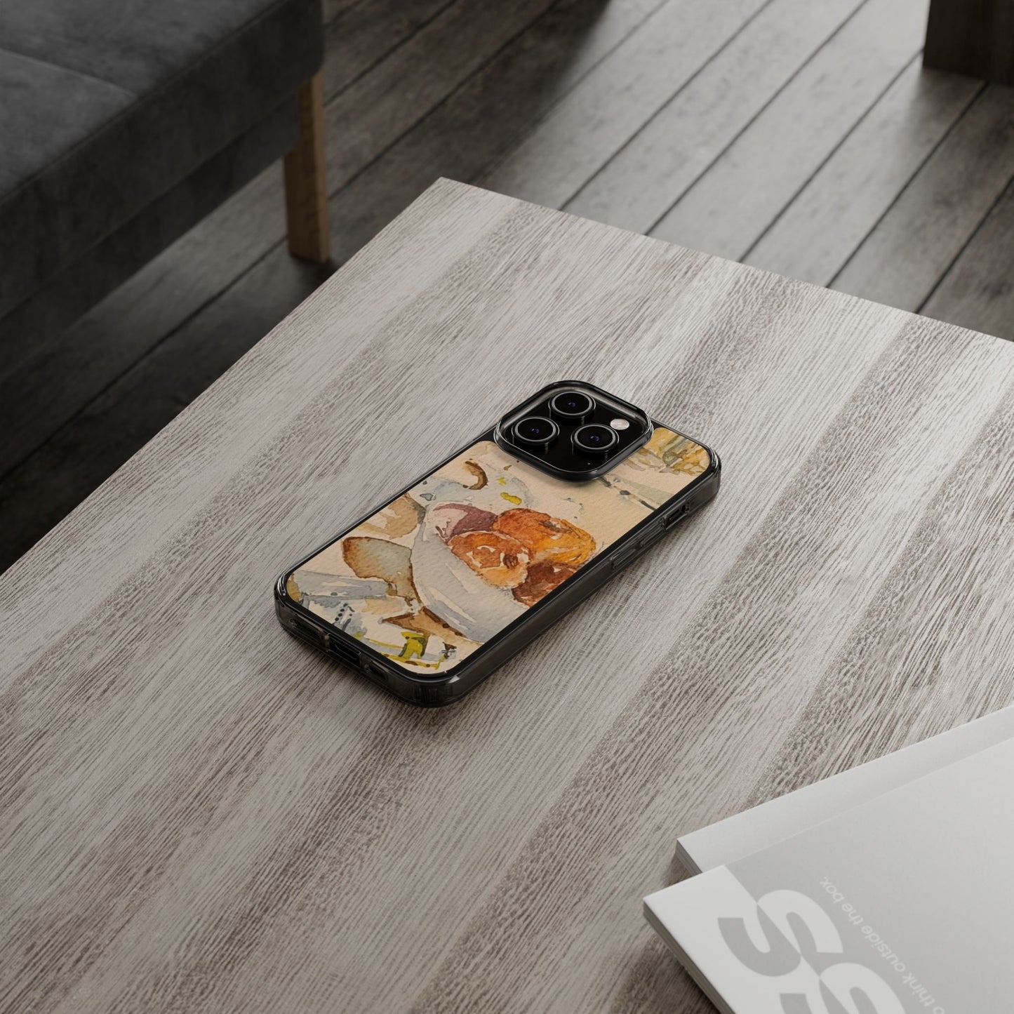 Watercolor Artist's Table Clear Phone Case - Brooke Zitting, LLC