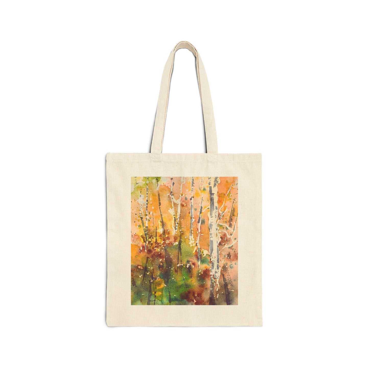 Autumn’s Gentle Haze Cotton Canvas Tote – Eco-Friendly Beach & Shopping Bag for Ocean Lovers