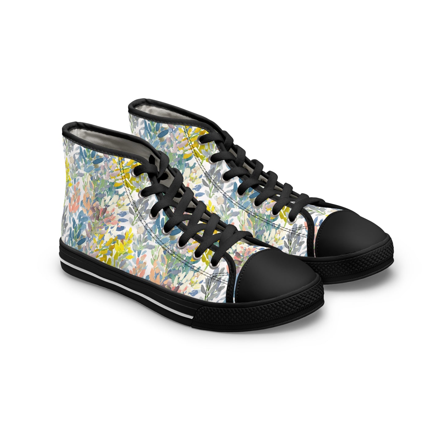 Petal Parade High Top Sneakers with Floral Design – Stylish Shoes for All | Unique Gift Idea - Brooke Zitting, LLC