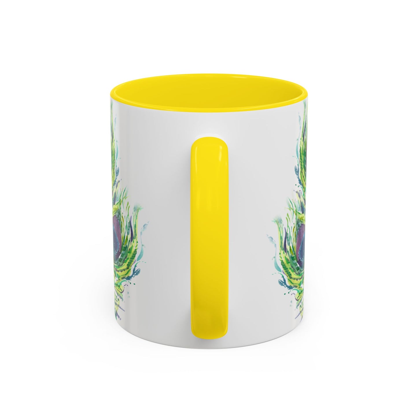 Colorful Peacock Feathers Mug Print (11oz, 15oz) - Brooke Zitting, LLC