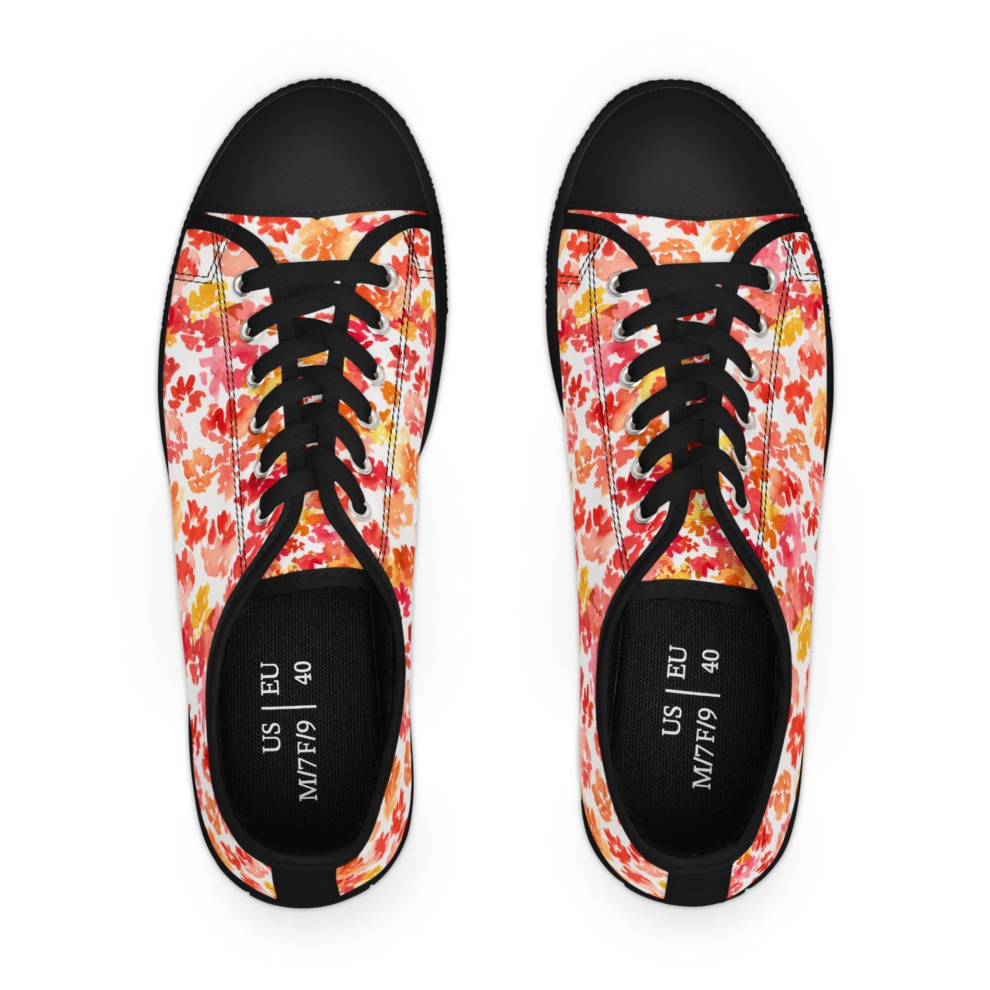 Watercolor Original Posy Low Top Sneakers – Unique Casual Shoes for All | Style & Gift Idea - Brooke Zitting, LLC