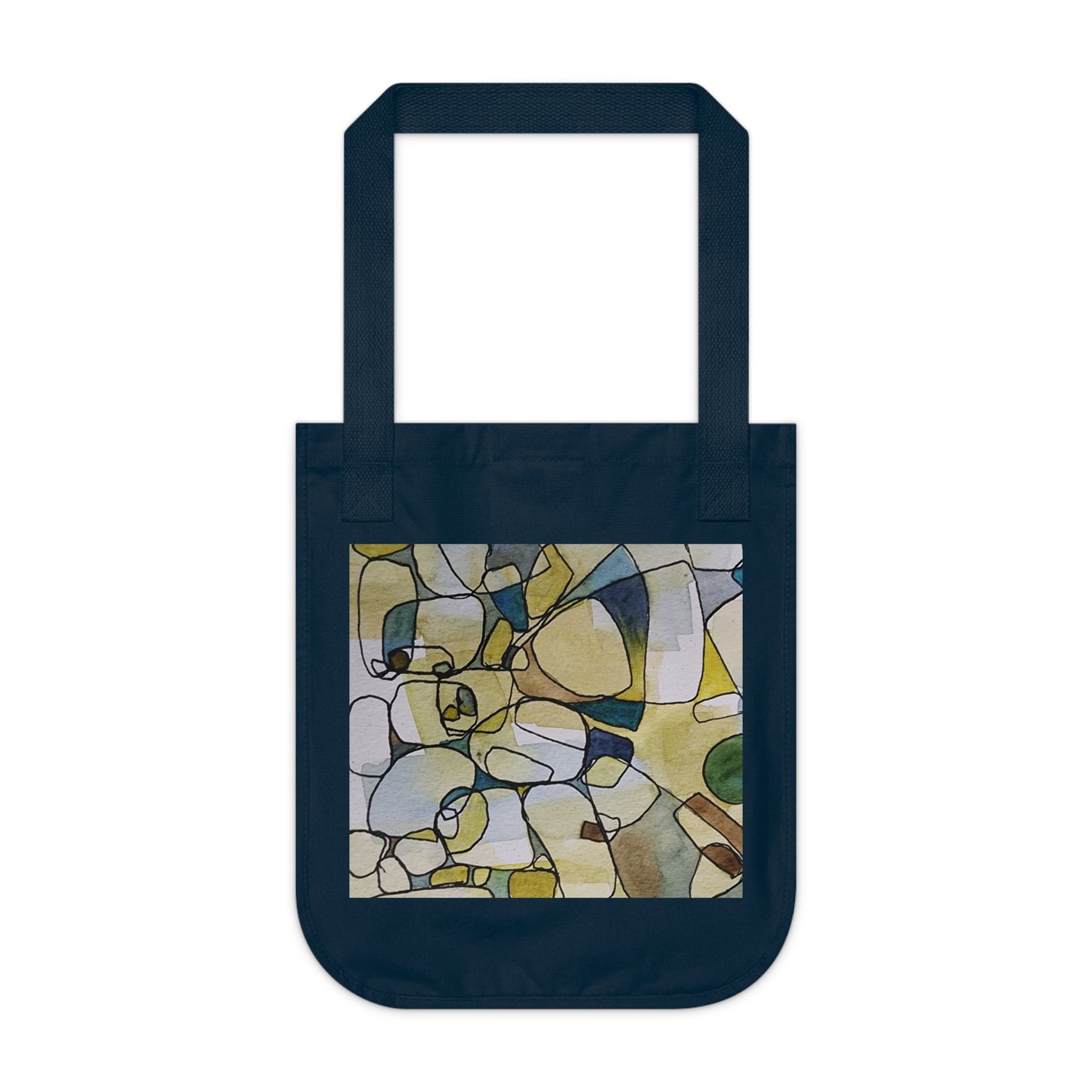 Fragmented Whisper Watercolor Design Organic Canvas Tote – Eco-Friendly, Watercolor Fine Art, Reusable Bag for Art Lovers - Brooke Zitting, LLC
