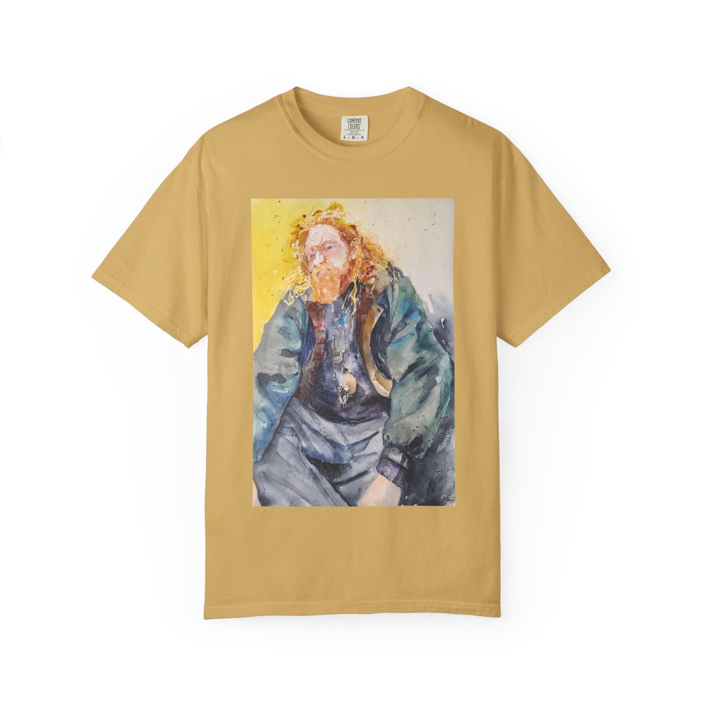 Artistic Unisex Garment-Dyed T-shirt, Vibrant Watercolor Design, Casual Wear, Artist Gift, Custom T-shirt