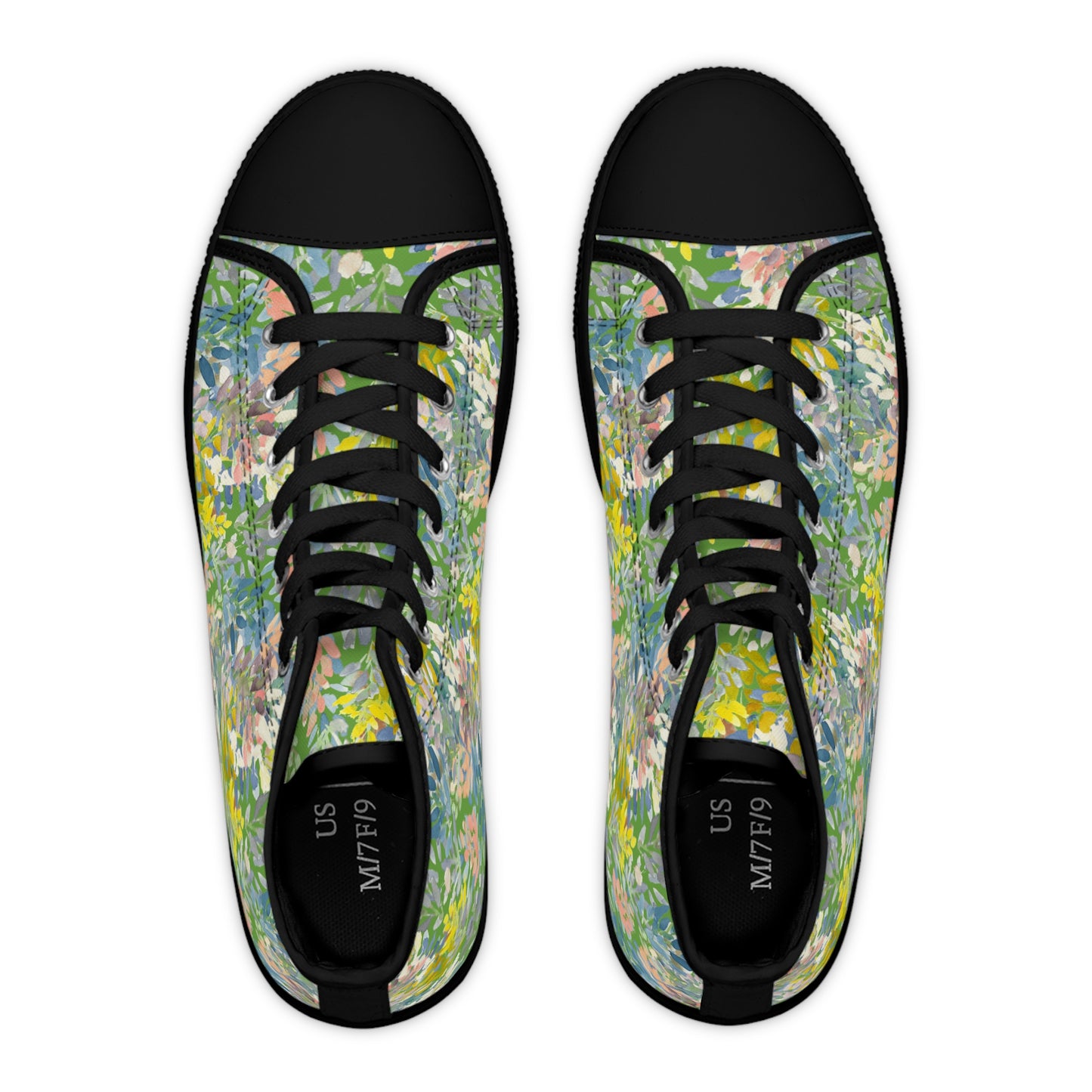Colorful Petal Parade High Top Sneakers with Floral Design – Stylish Shoes for All | Unique Gift Idea - Brooke Zitting, LLC