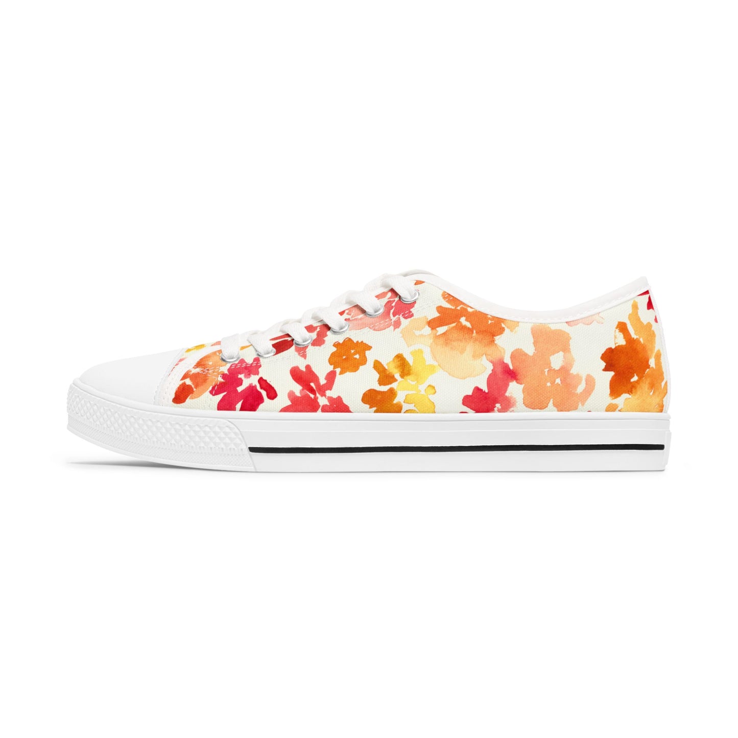 Watercolor Warm Posy Design Women's Sneakers – The Perfect Gift for Her - Brooke Zitting, LLC
