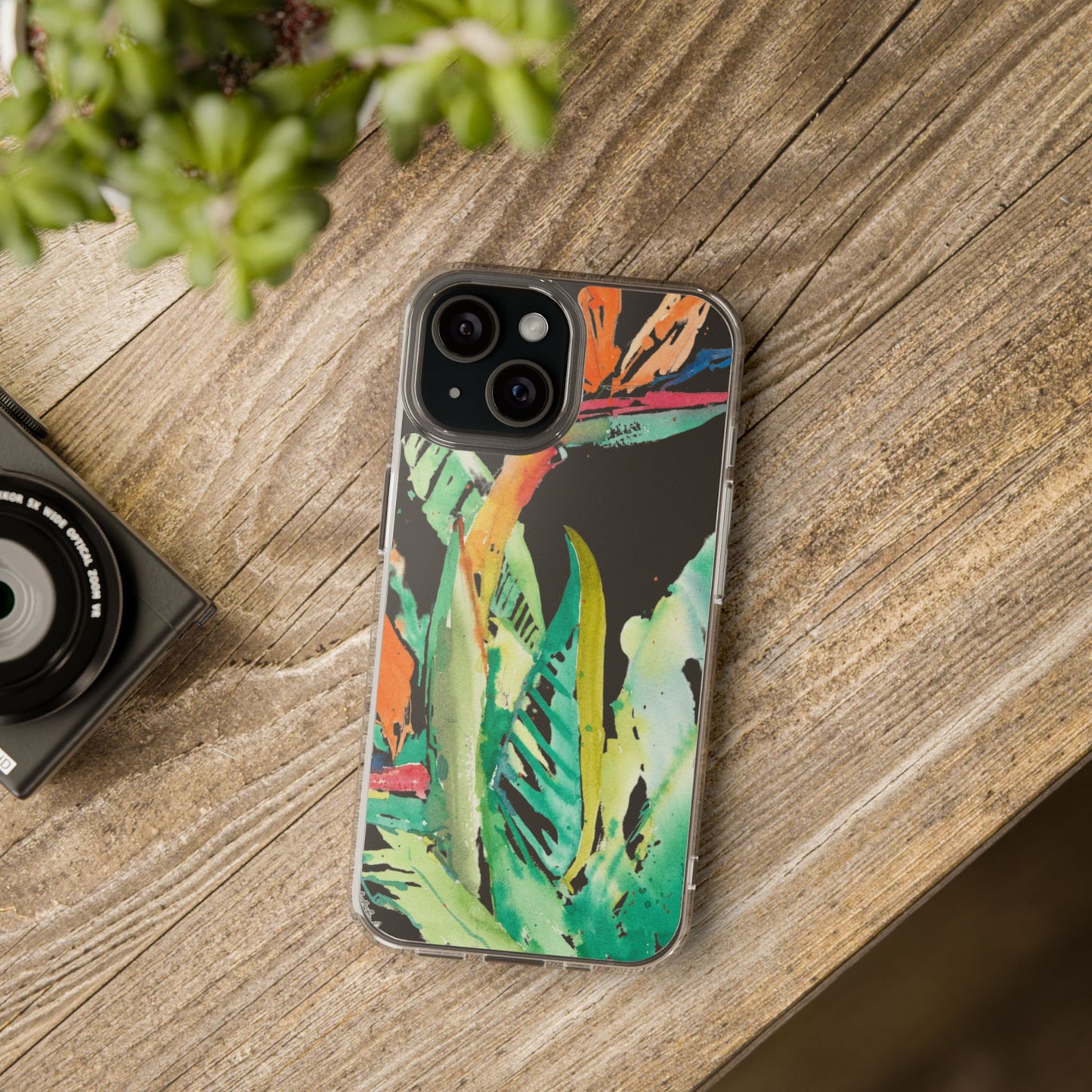 Another Day in Paradise Watercolor Clear Phone Case - Brooke Zitting, LLC