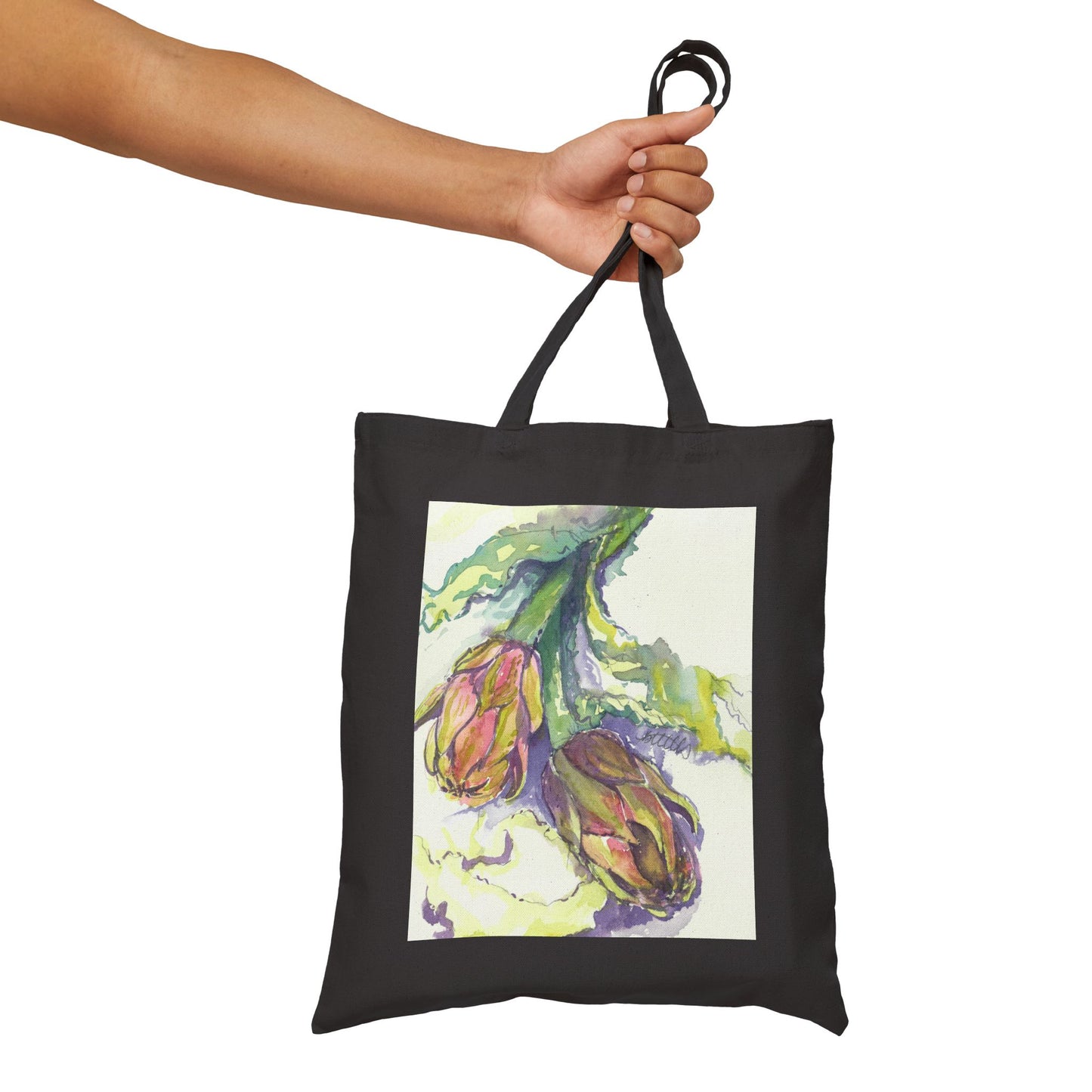 Italian Artichoke Cotton Canvas Tote – Eco-Friendly Beach & Shopping Bag for Ocean Lovers - Brooke Zitting, LLC